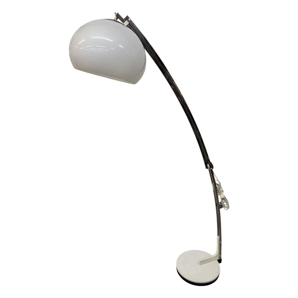 Goffredo Reggiani Chrome Arc Floor Lamp