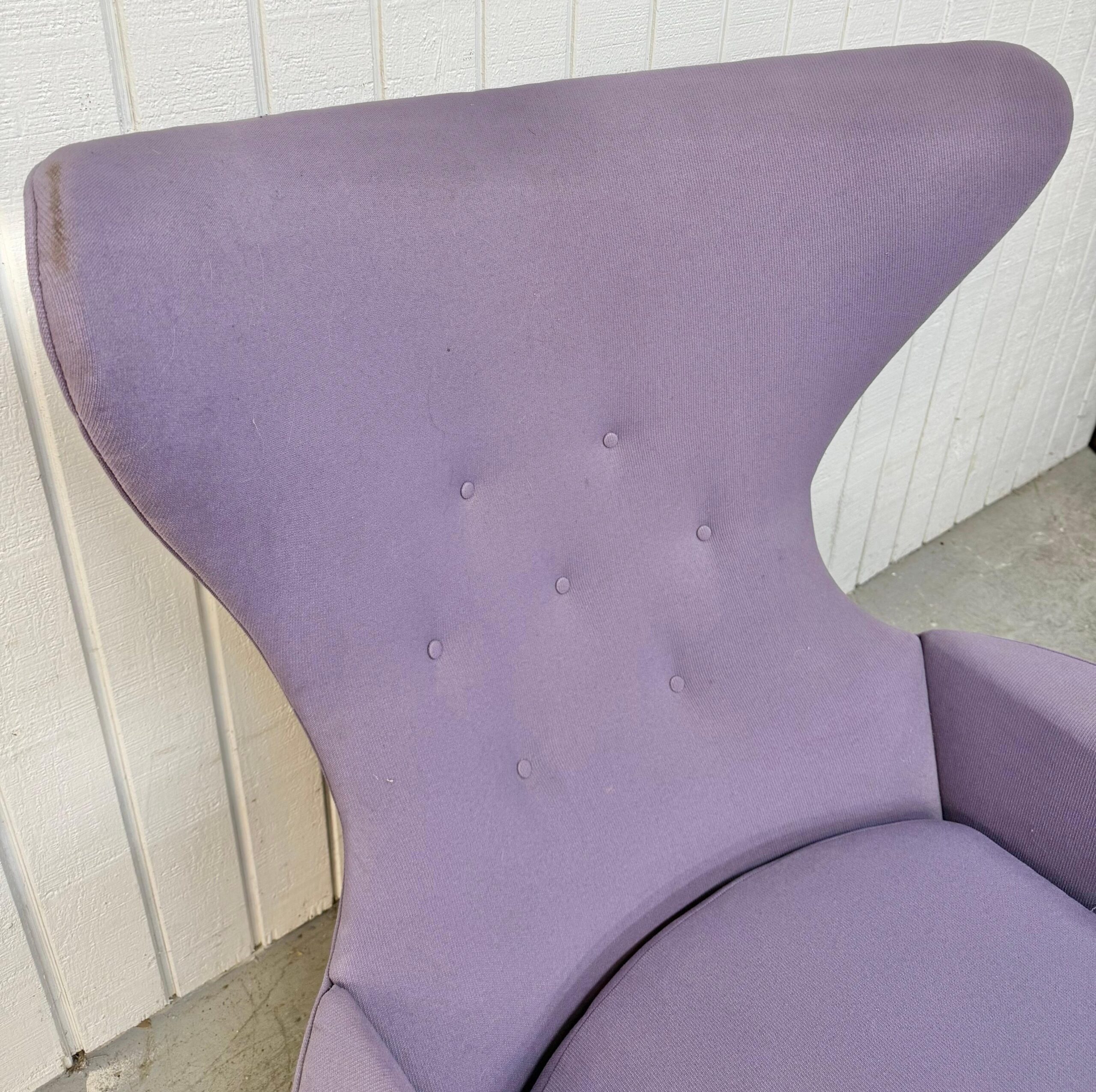 Mid-Century Modern Adrian Pearsall Walnut Wing Chair & Ottoman