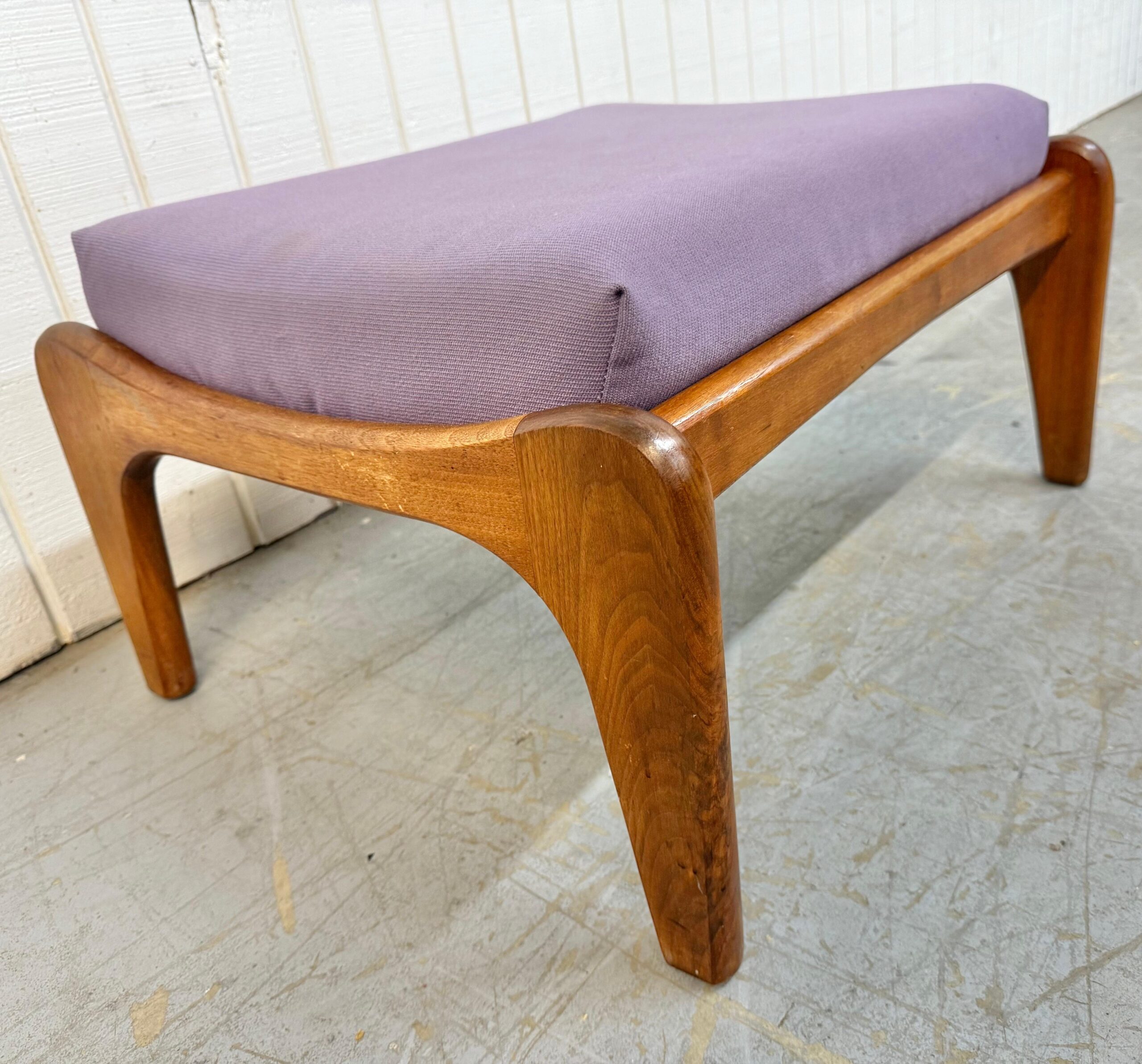 Mid-Century Modern Adrian Pearsall Walnut Wing Chair & Ottoman