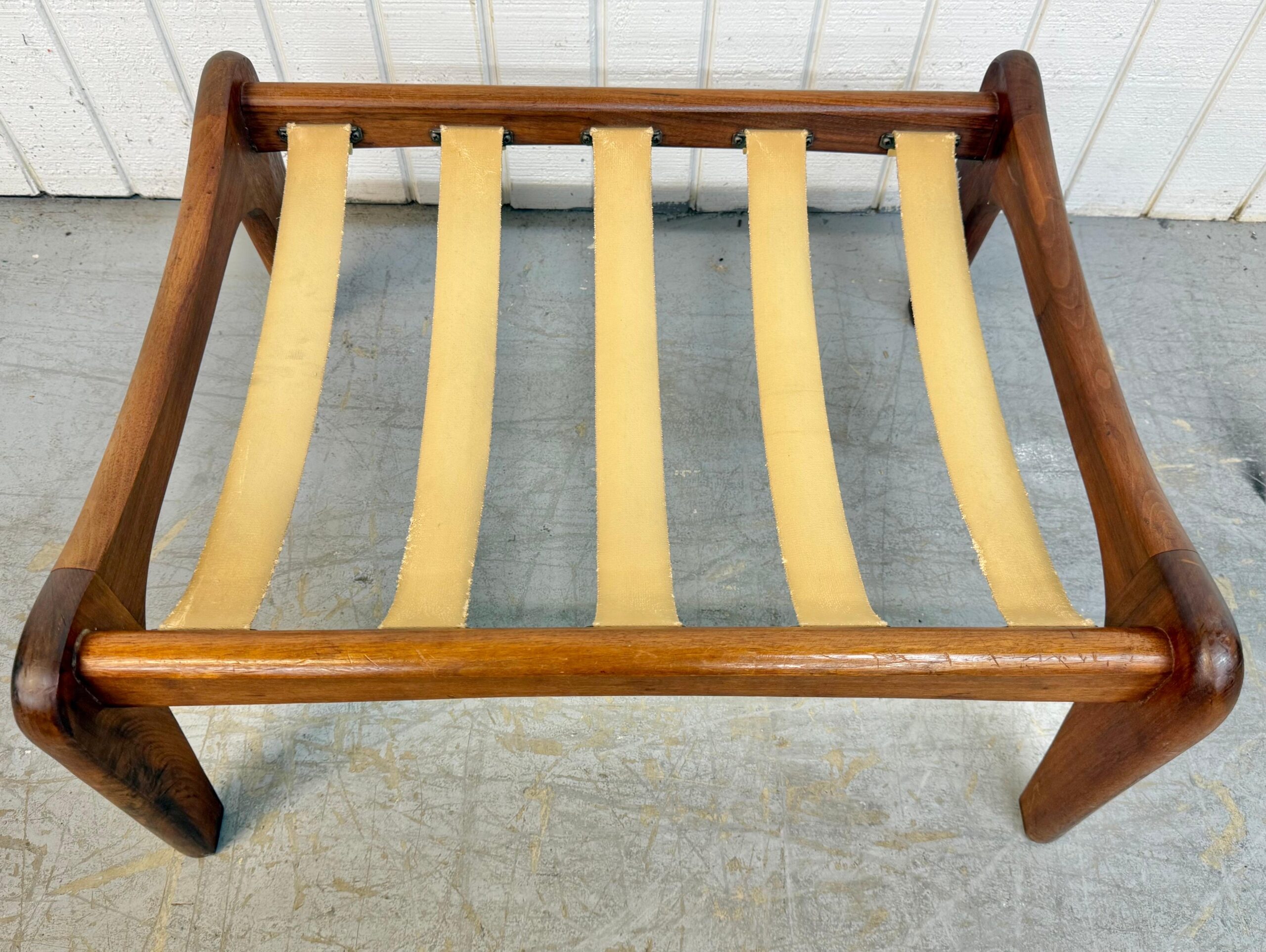 Mid-Century Modern Adrian Pearsall Walnut Wing Chair & Ottoman