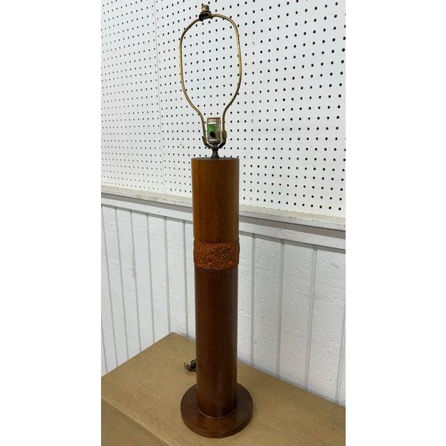 Mid-Century Modern Walnut Table Lamp - Image 2