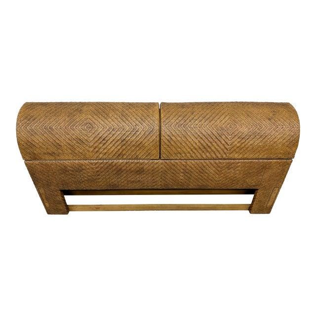 Vintage Henredon Leather King Size Headboard