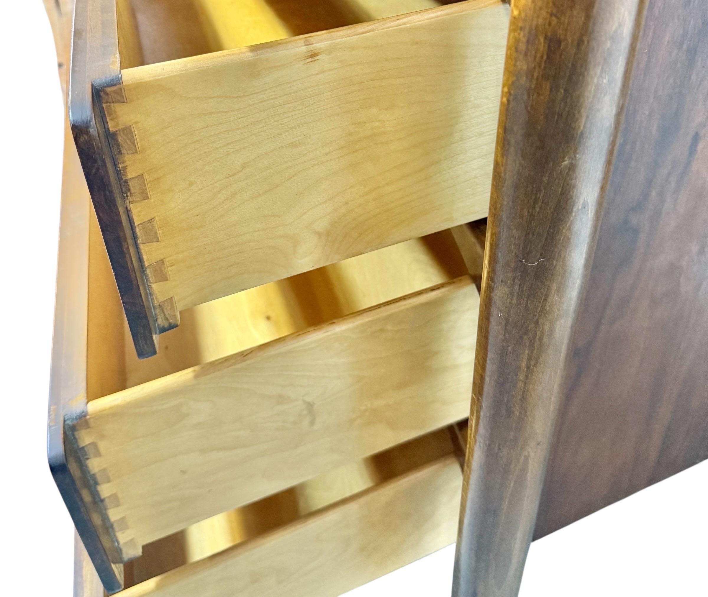 Mid-Century Swedish Modern William Hinn Sculptural Walnut Dresser - Image 9