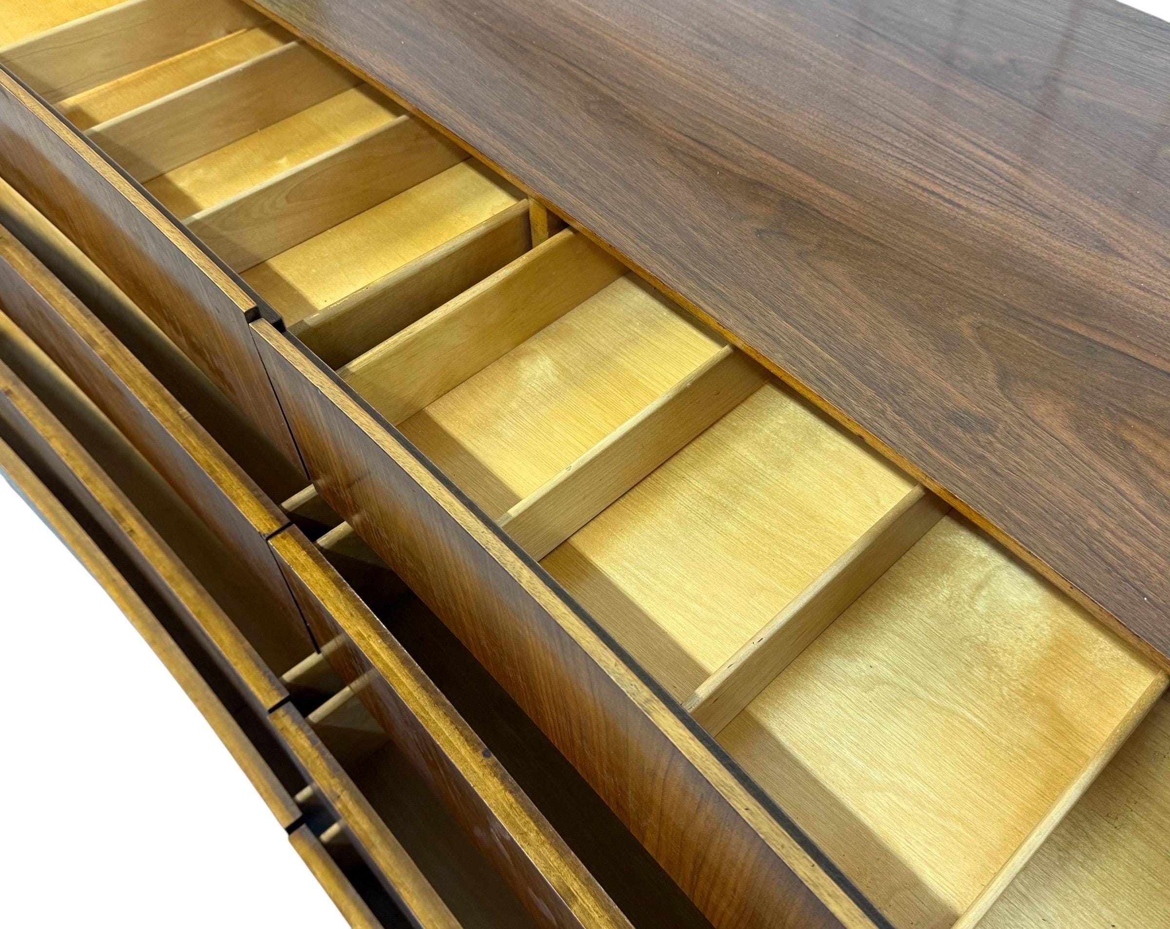 Mid-Century Swedish Modern William Hinn Sculptural Walnut Dresser - Image 8
