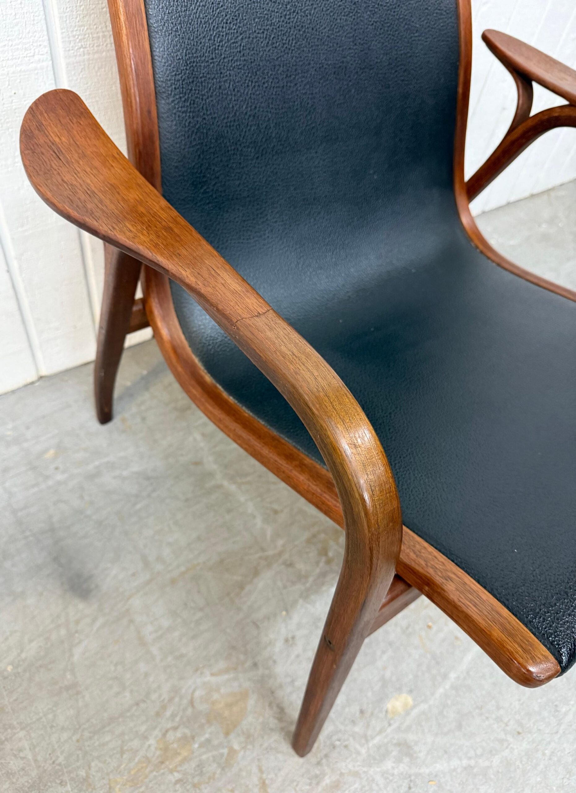 Mid-Century Swedish Modern Lamino Walnut Lounge Chairs - Set of 2 - Image 6
