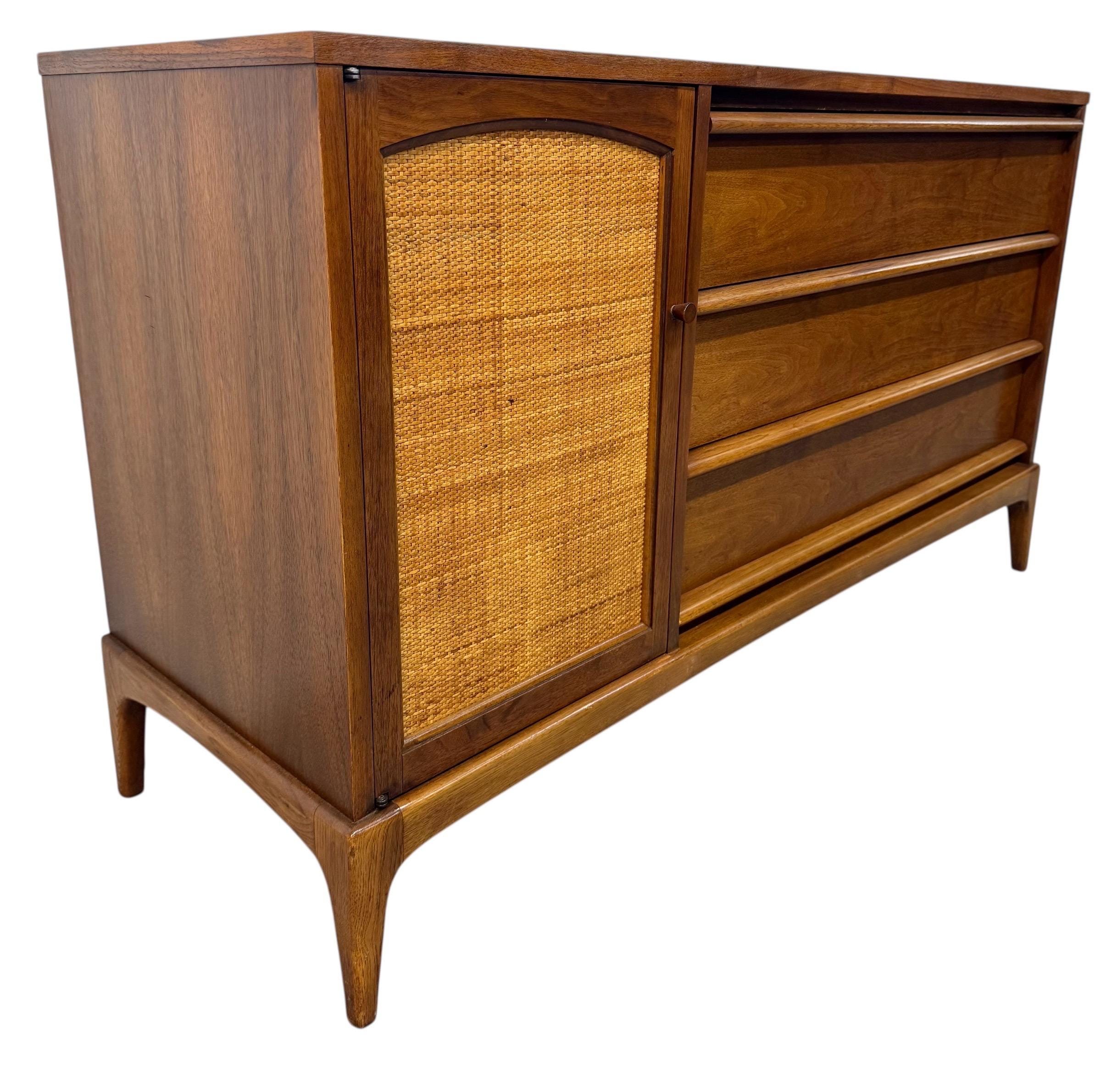 Mid-Century Modern Lane Rhythm Walnut Sideboard