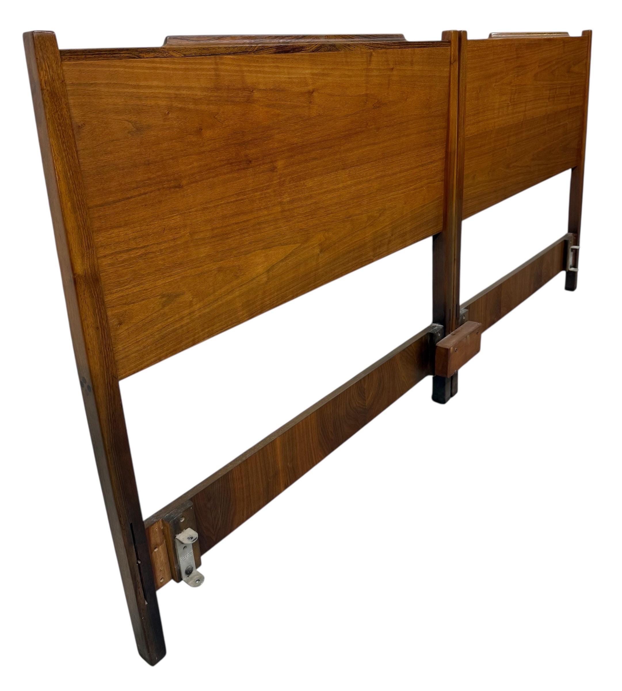 Mid-Century Modern Drexel Declaration Walnut King Size Headboard - Image 2