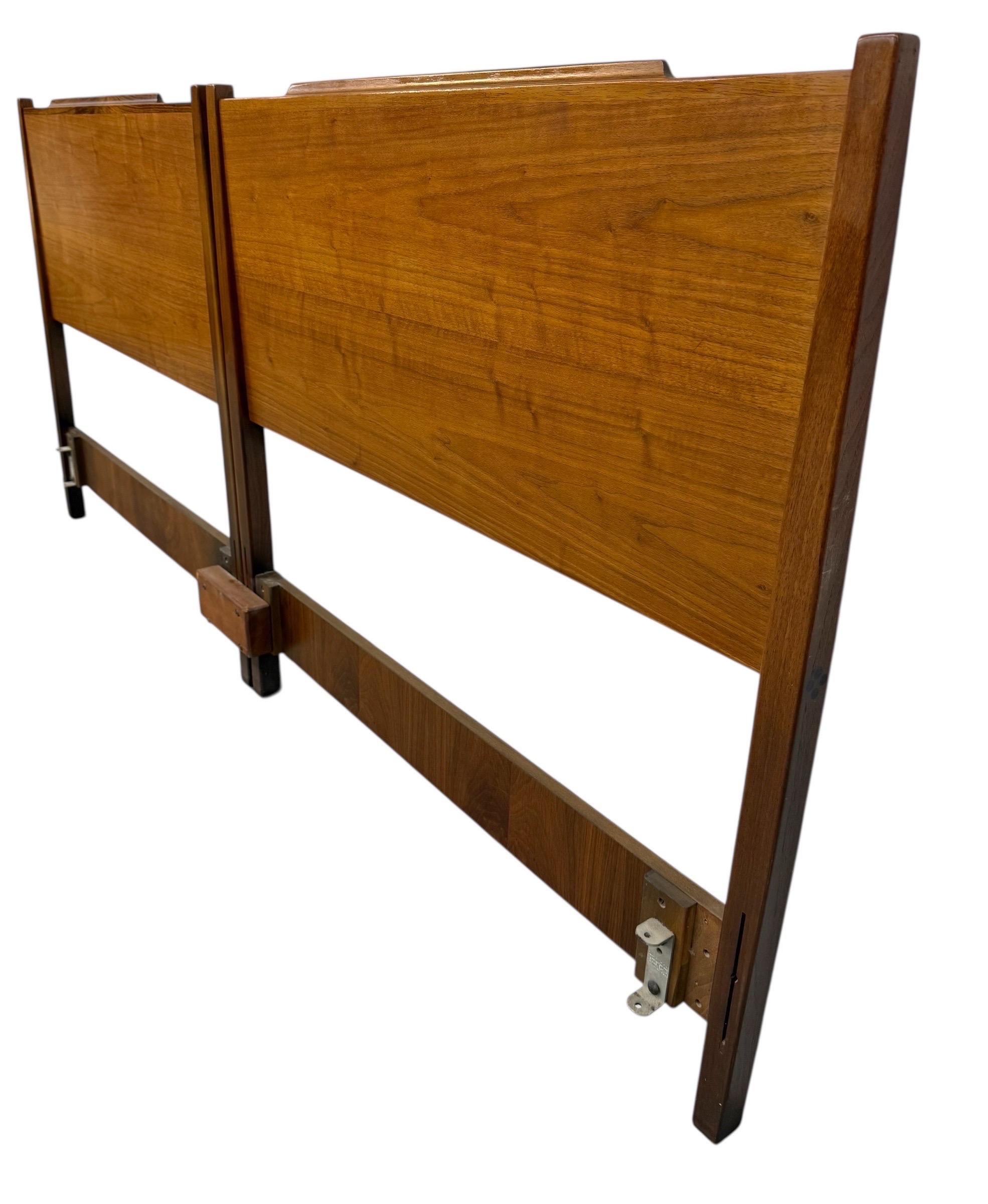 Mid-Century Modern Drexel Declaration Walnut King Size Headboard - Image 3