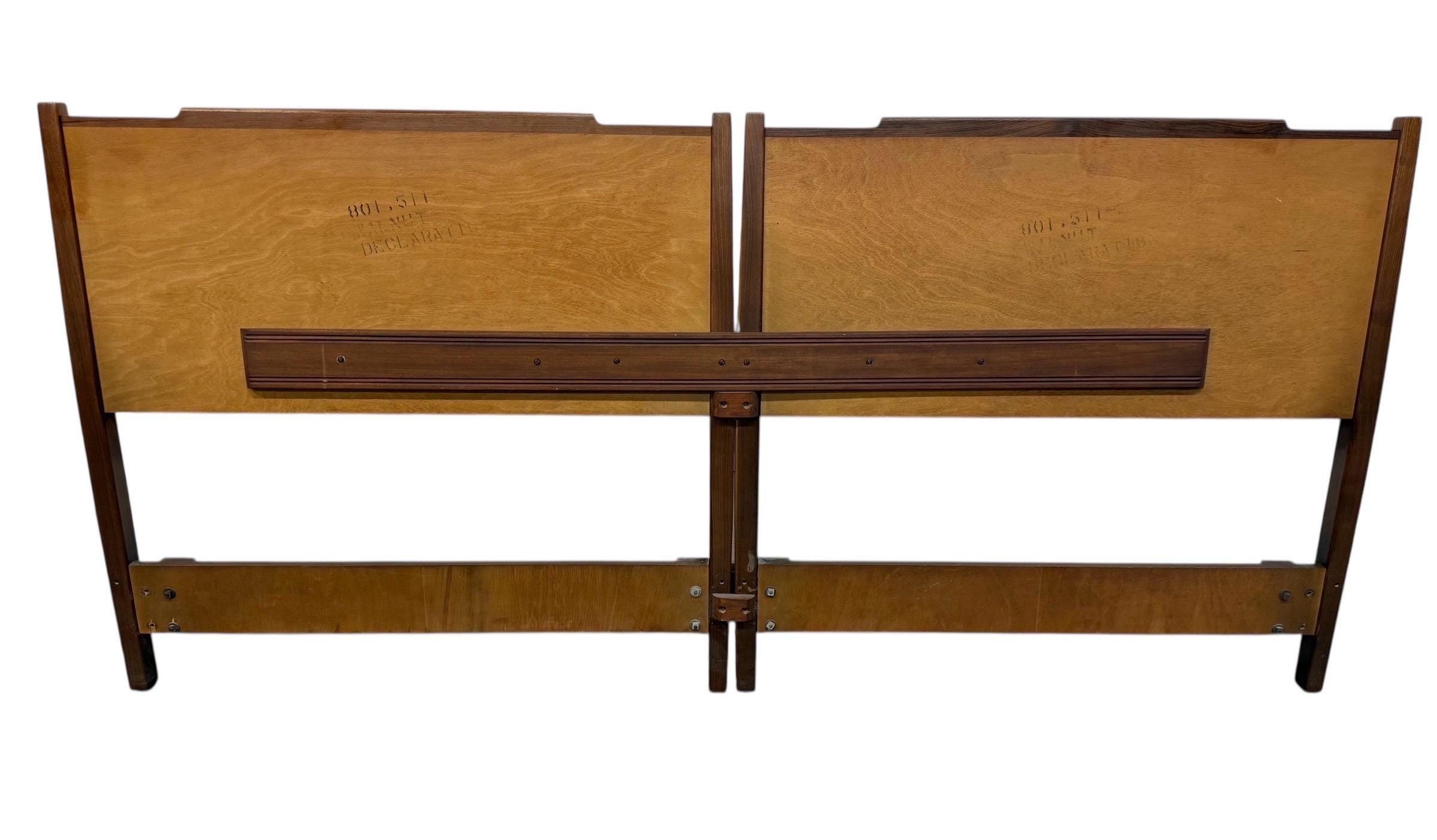 Mid-Century Modern Drexel Declaration Walnut King Size Headboard - Image 6