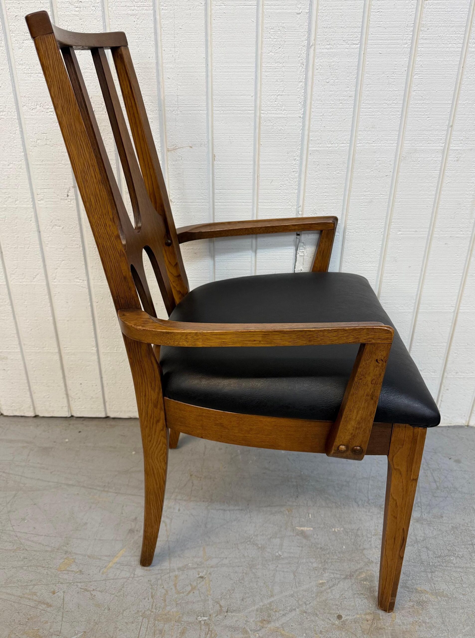 Mid-Century Modern Broyhill Brasilia Walnut Dining Chairs - Set of 6 - Image 5