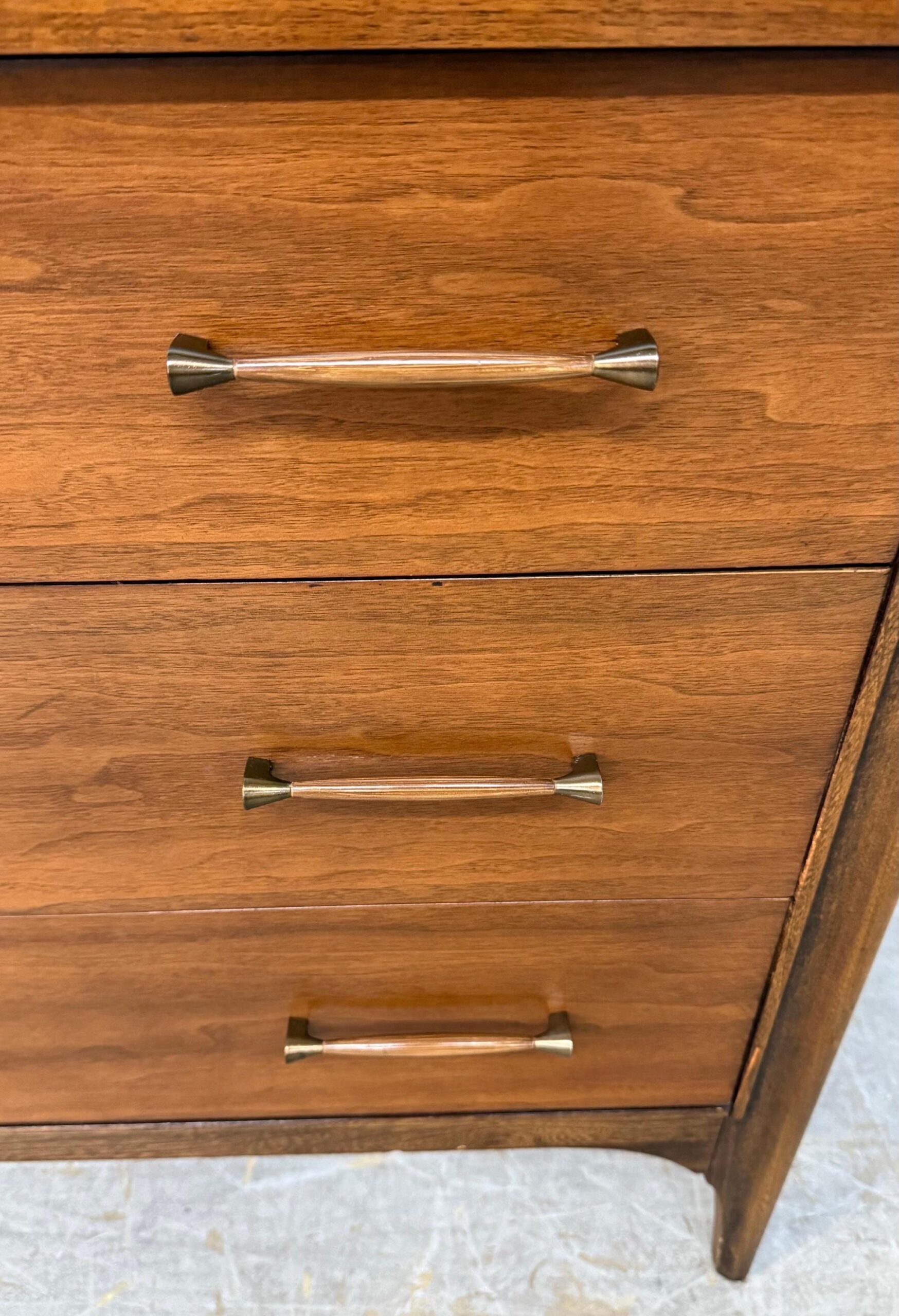 Mid-Century Modern Kent Coffey Perspecta Walnut High Chest - Image 9