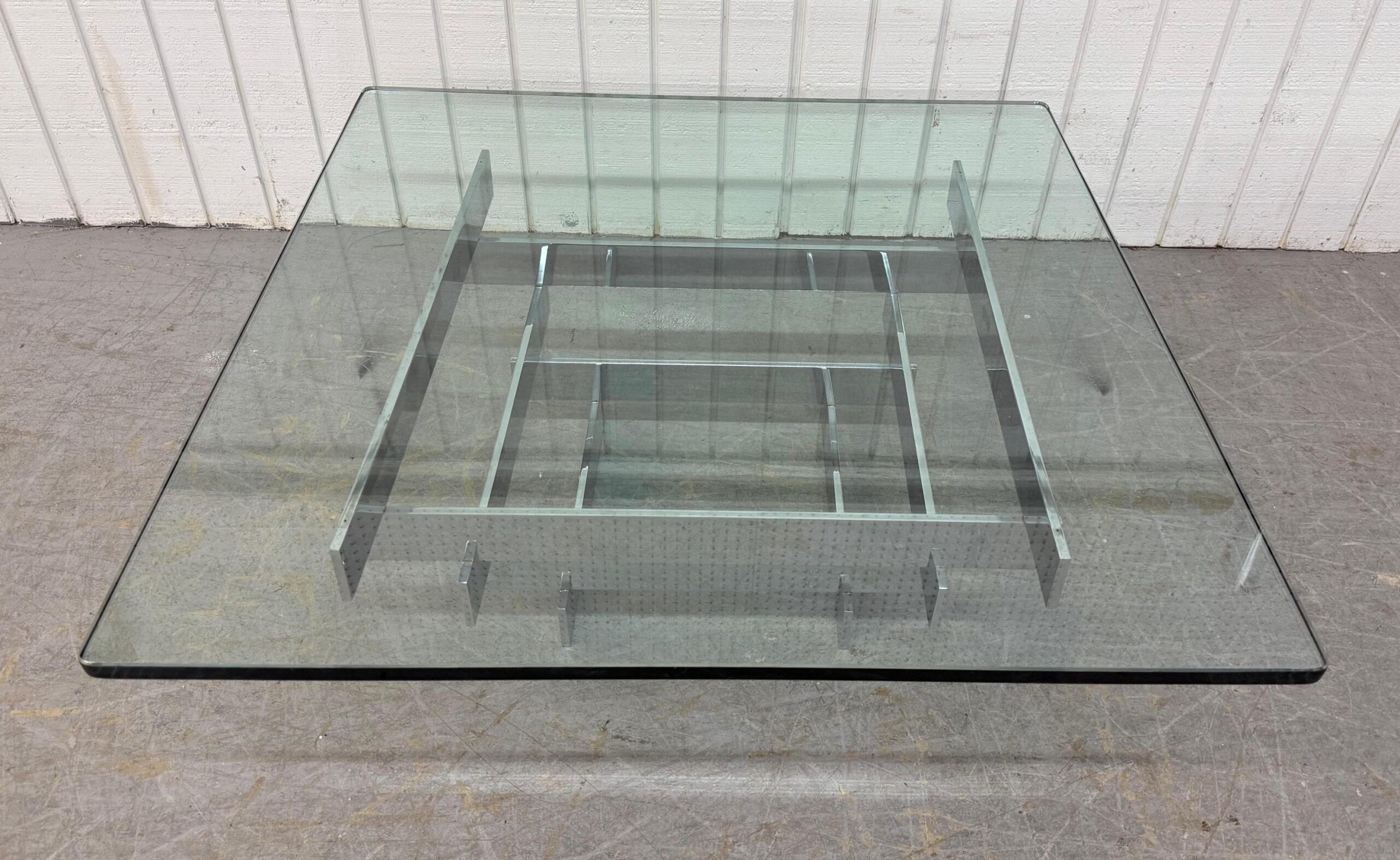 Mid-Century Modern Paul Mayen Chrome & Glass Stacked Coffee Table - Image 4