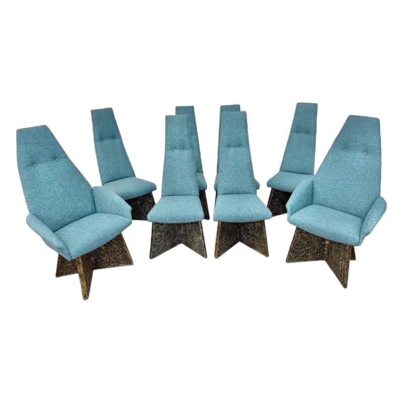 Mid-Century Modern Adrian Pearsall High Back Goop Dining Chairs – Set of 8