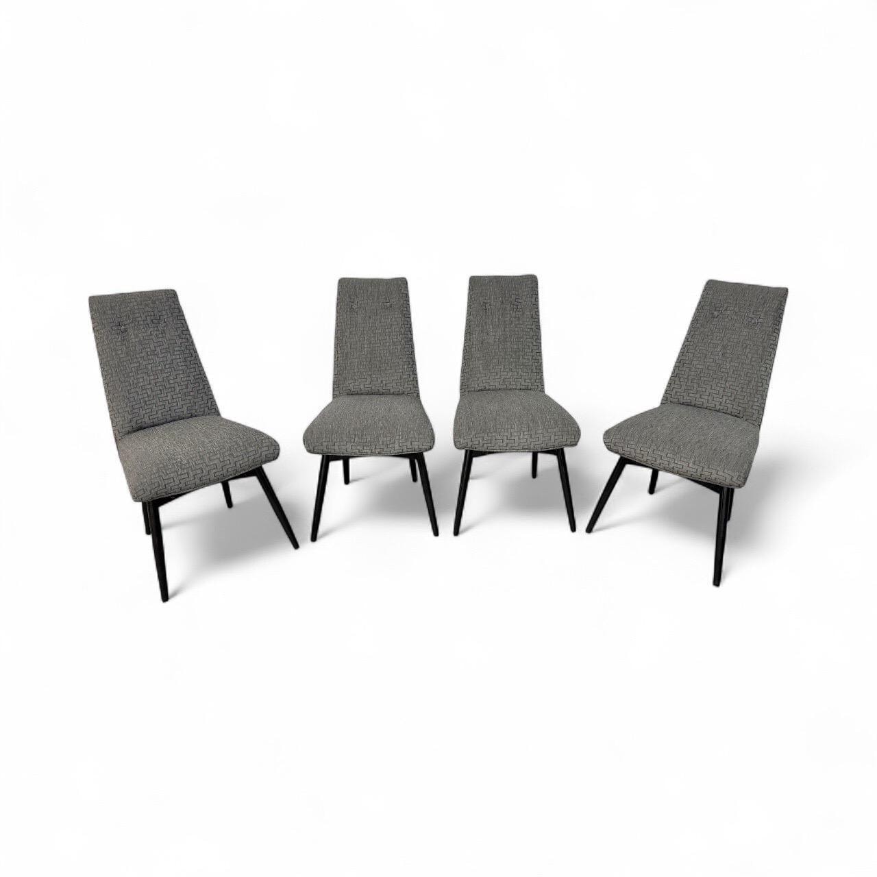 Mid-Century Modern Adrian Pearsall Upholstered Dining Chairs – Set of 4