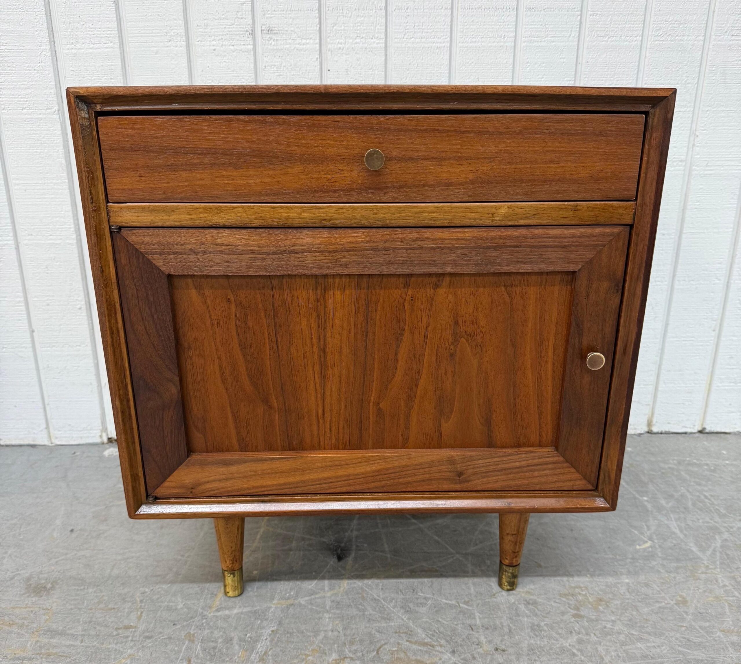 Mid-Century Modern Walnut Nightstands - Set of 2 - Image 7