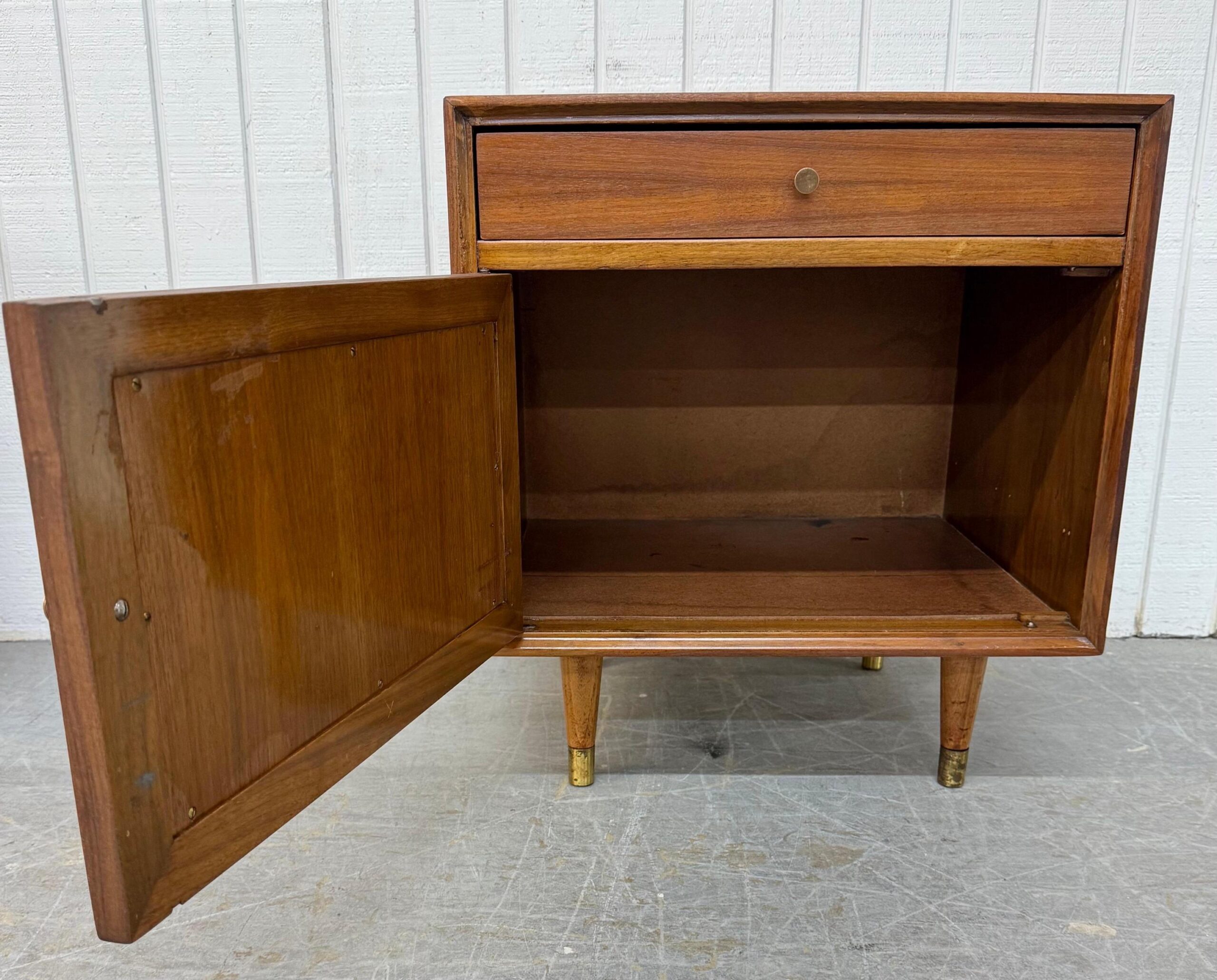 Mid-Century Modern Walnut Nightstands - Set of 2 - Image 9