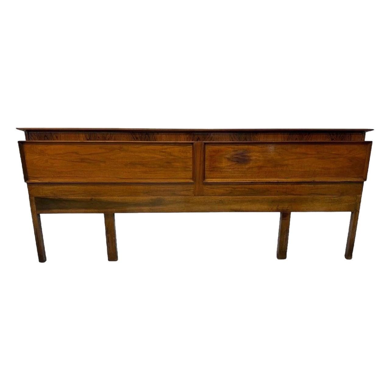 Mid-Century Modern King Size Walnut & Rosewood Headboard