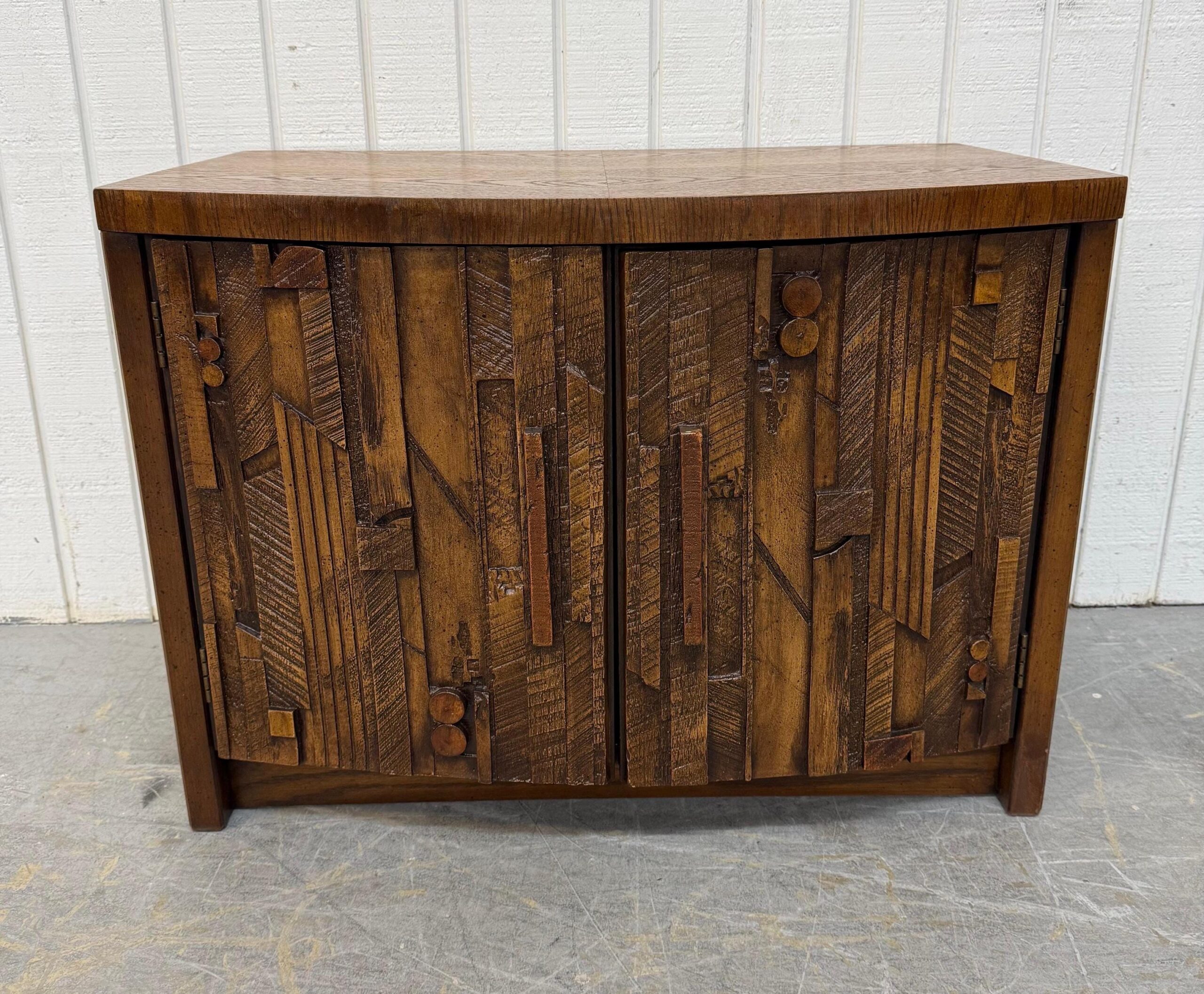 Mid-Century Modern Lane Pueblo Brutalist Nightstands - Set of 2 - Image 8