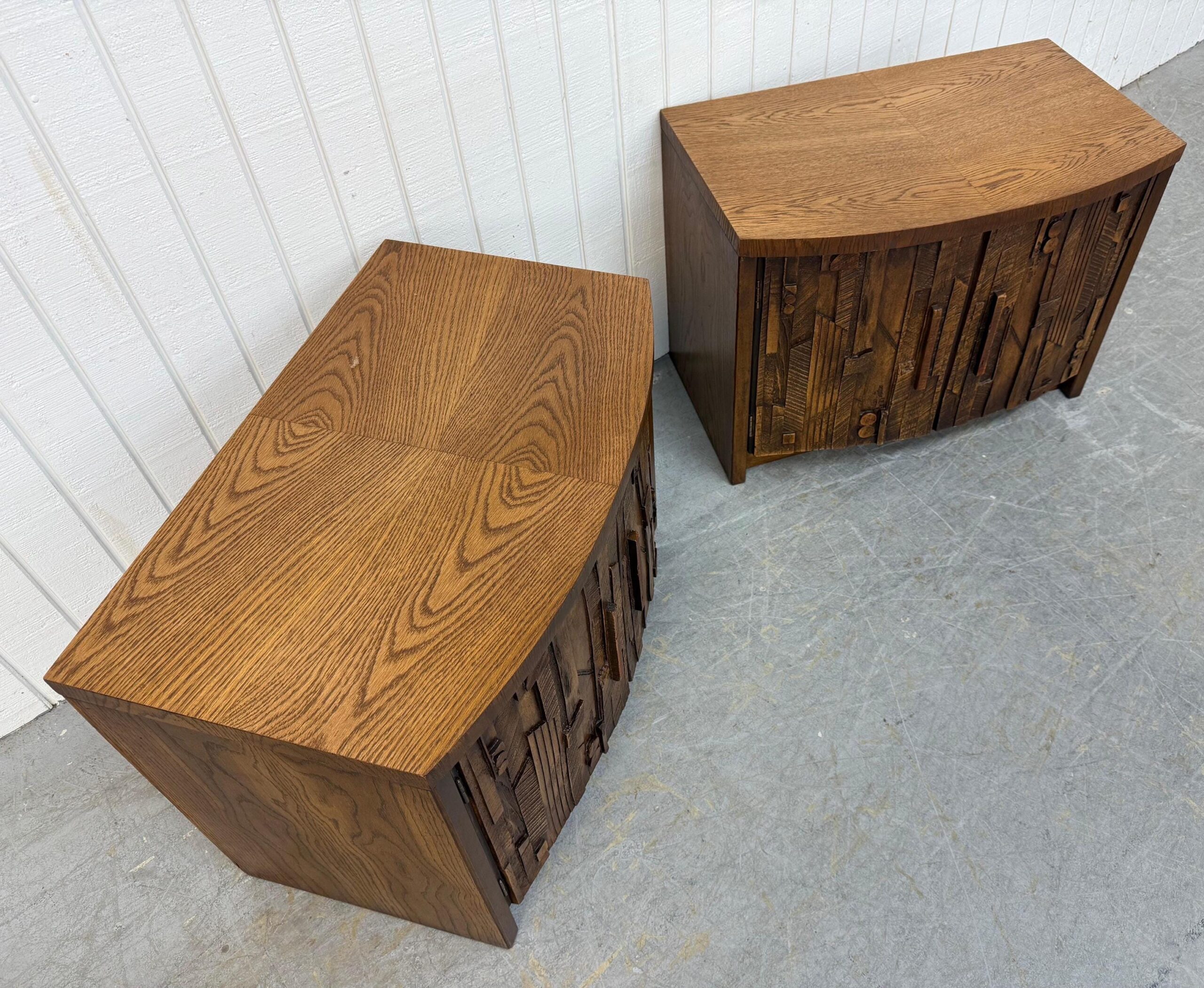 Mid-Century Modern Lane Pueblo Brutalist Nightstands - Set of 2 - Image 5
