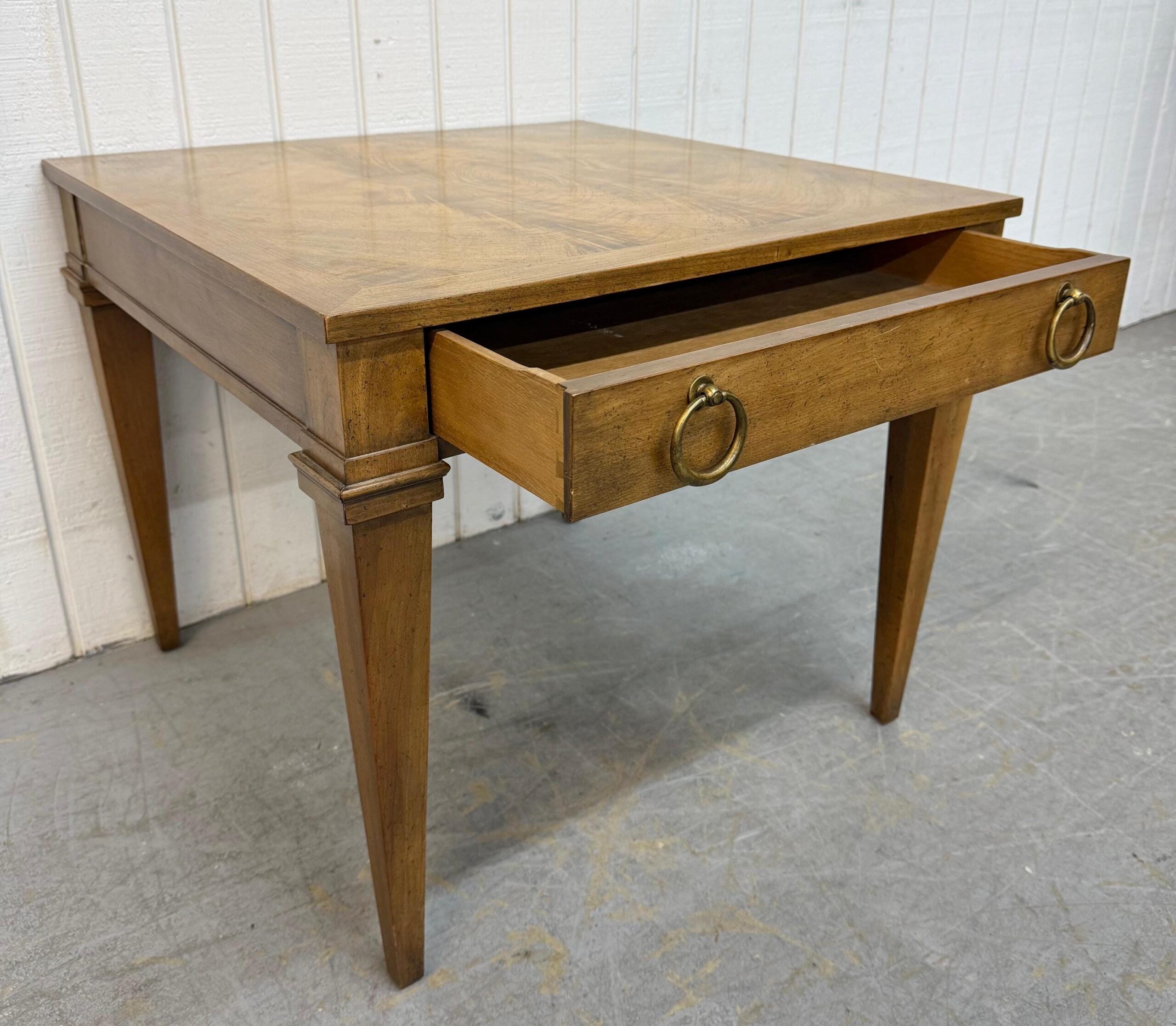 Vintage Italian Style Baker Burled Wood Side Tables – Set of 2 - Image 7