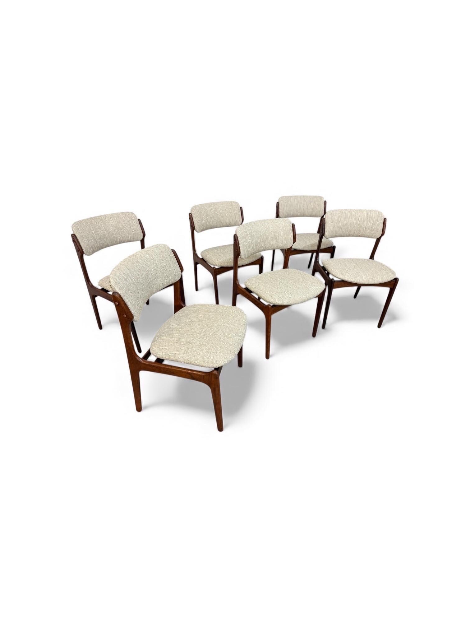 Mid-Century Danish Modern Erik Buch Rosewood Dining Chairs - Set of 6 - Image 2