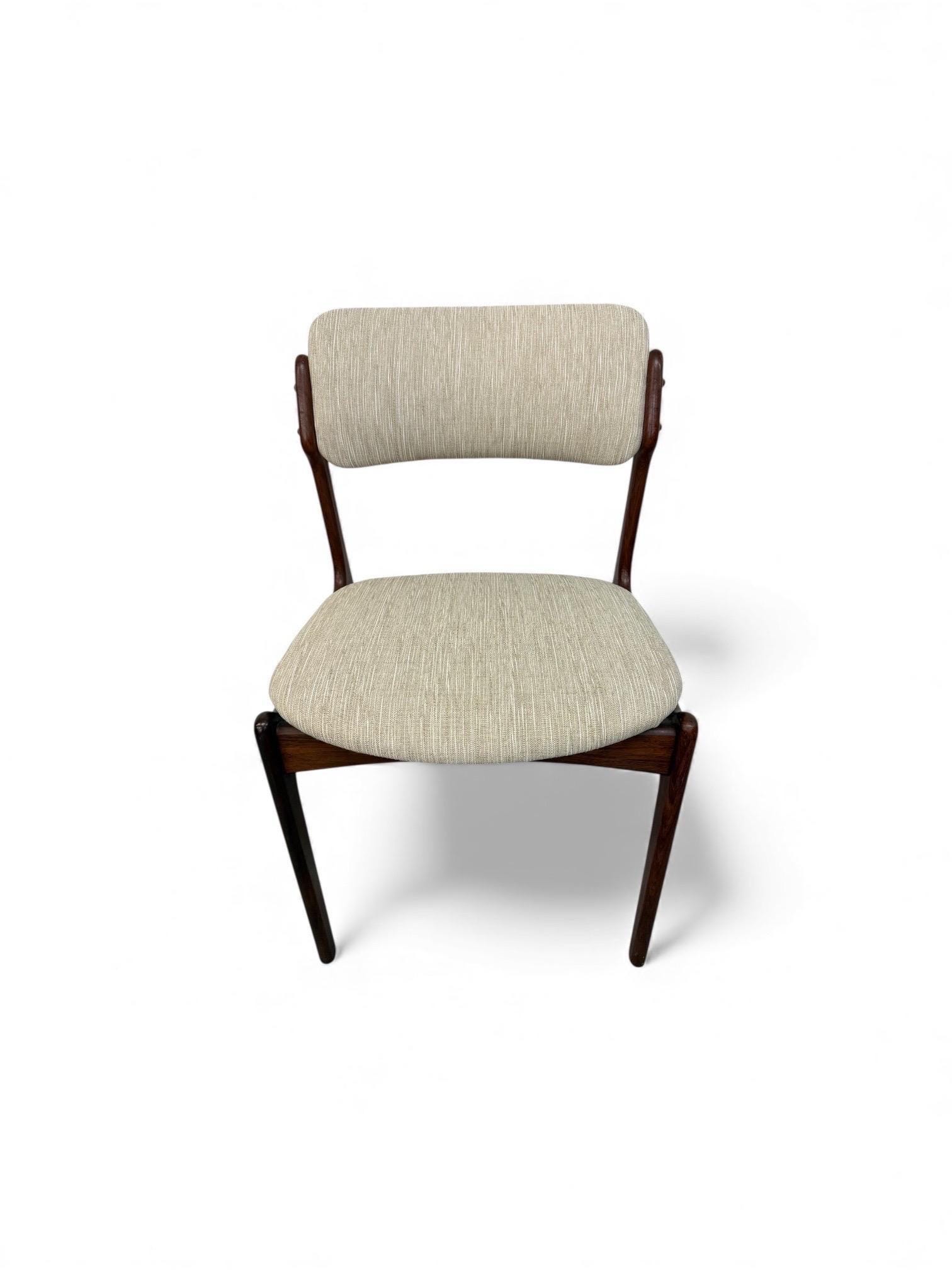 Mid-Century Danish Modern Erik Buch Rosewood Dining Chairs - Set of 6 - Image 4