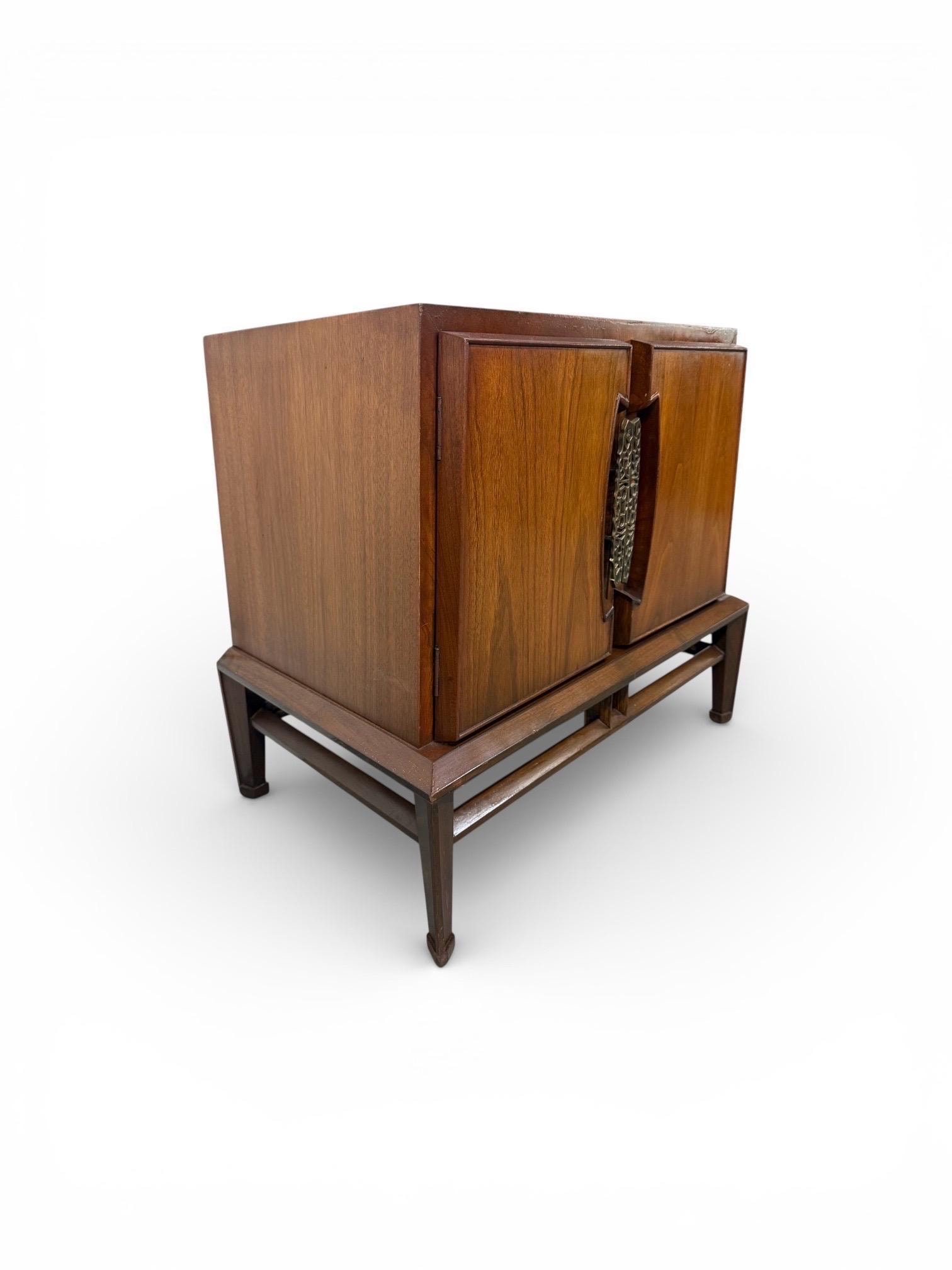 Mid-Century Modern Helen Hobey Baker Walnut Nightstands - Set of 2 - Image 8