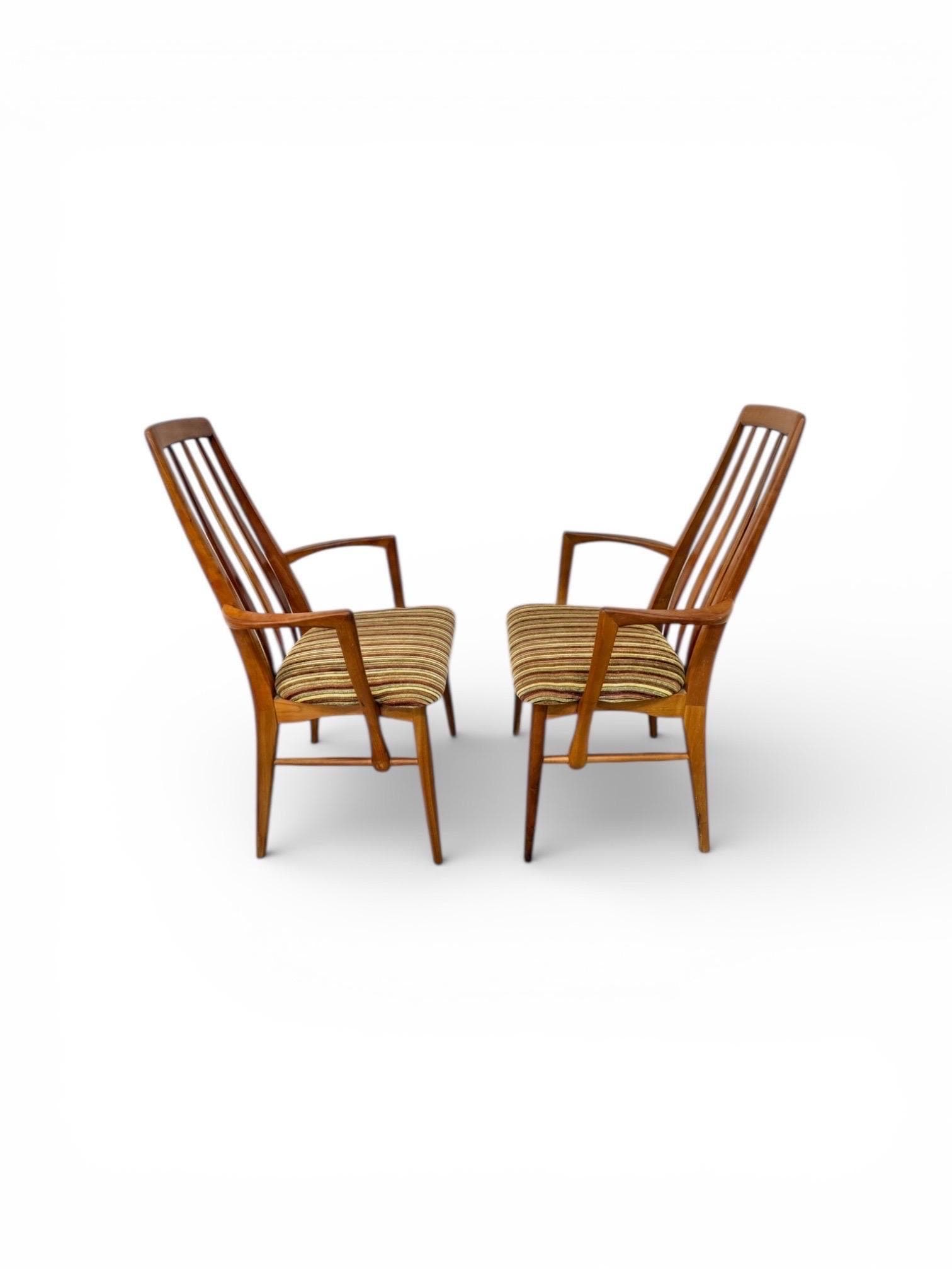 Mid-Century Danish Modern Teak Koefoed "Eva" Arm Chairs - Set of 2 - Image 2