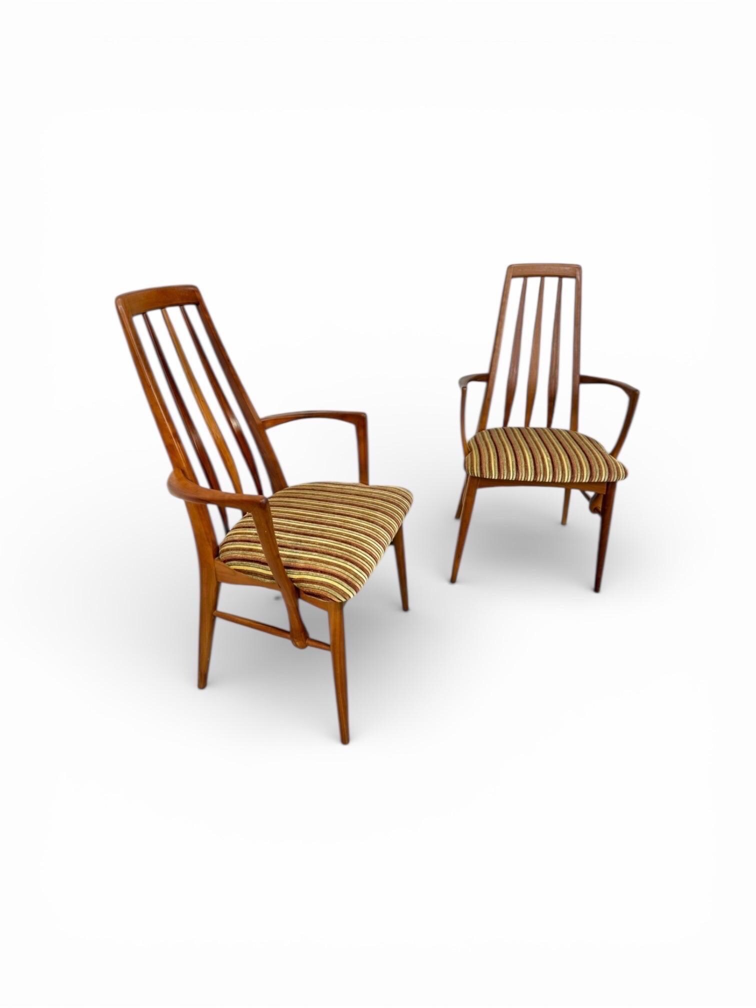 Mid-Century Danish Modern Teak Koefoed "Eva" Arm Chairs - Set of 2 - Image 3