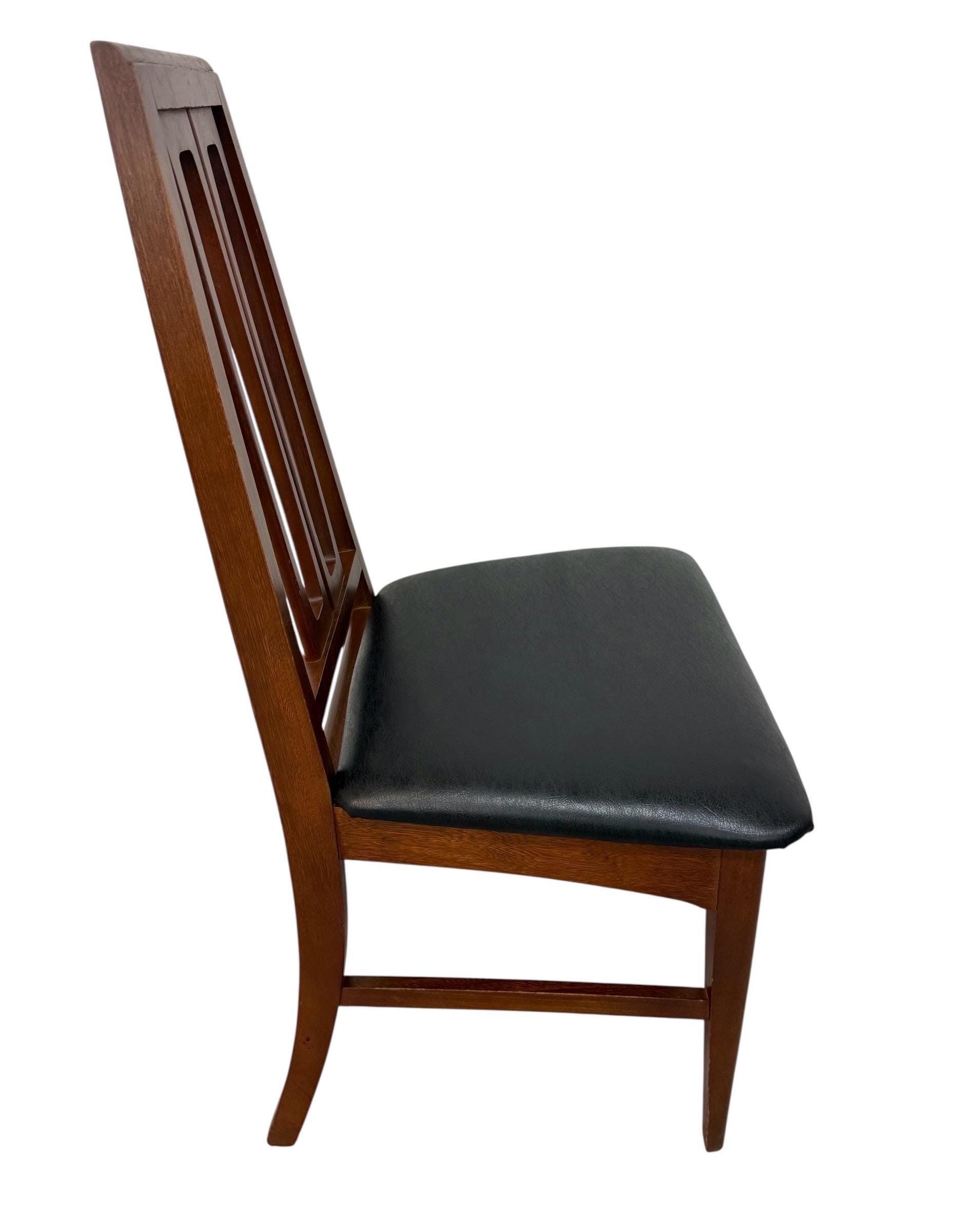 Mid-Century Modern Young Manufacturing Walnut Dining Chairs - Set of 6 - Image 7