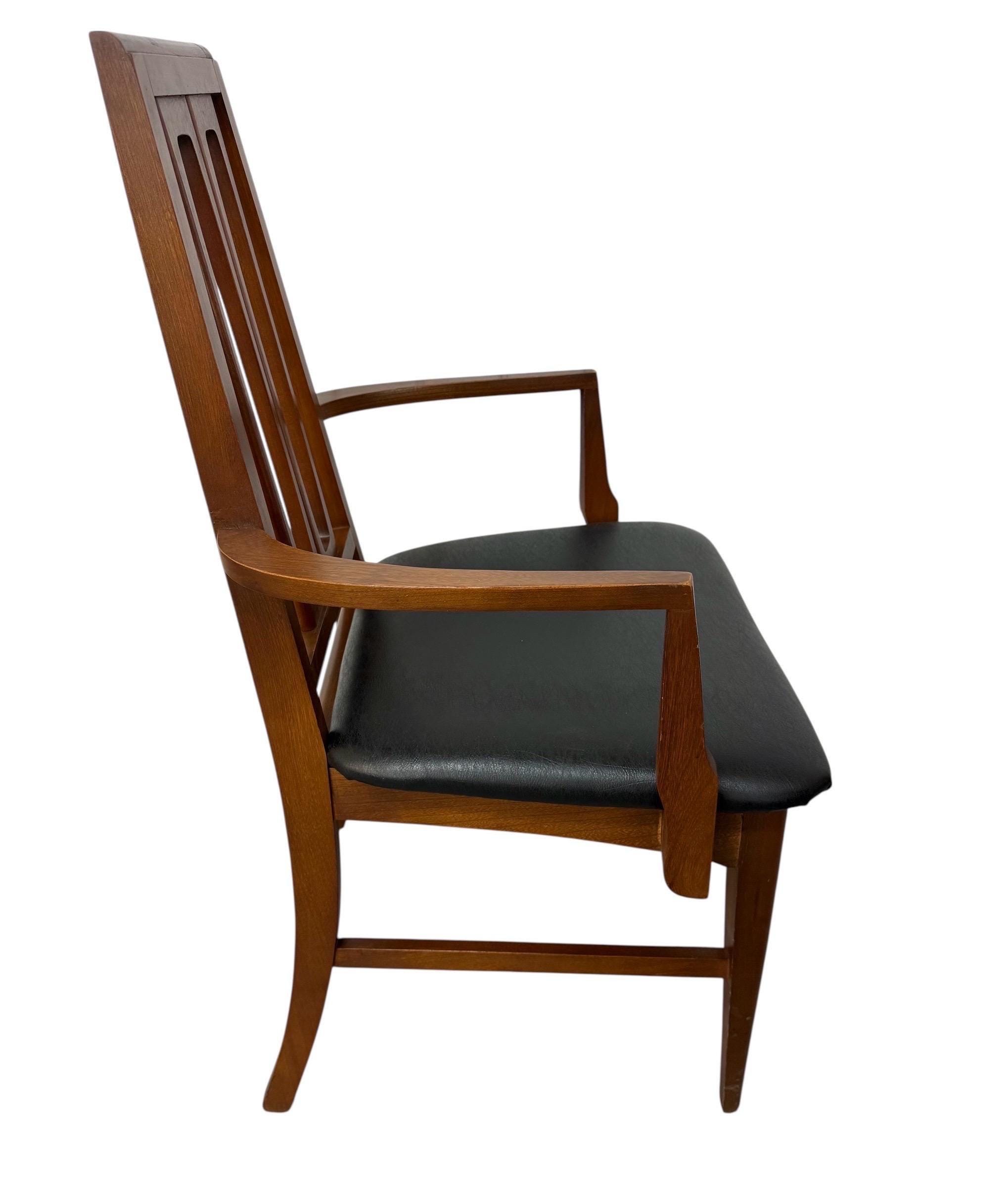 Mid-Century Modern Young Manufacturing Walnut Dining Chairs - Set of 6 - Image 5