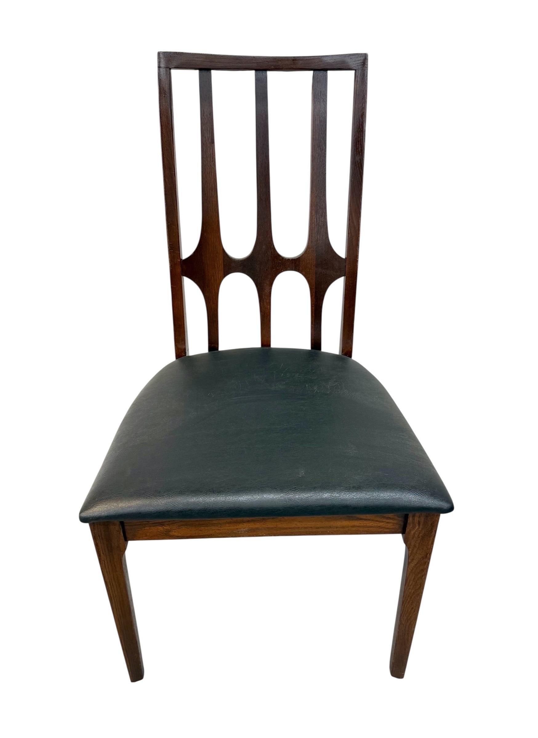 Mid-Century Modern Broyhill Brasilia Dark Walnut Dining Chairs - Set of 6 - Image 7