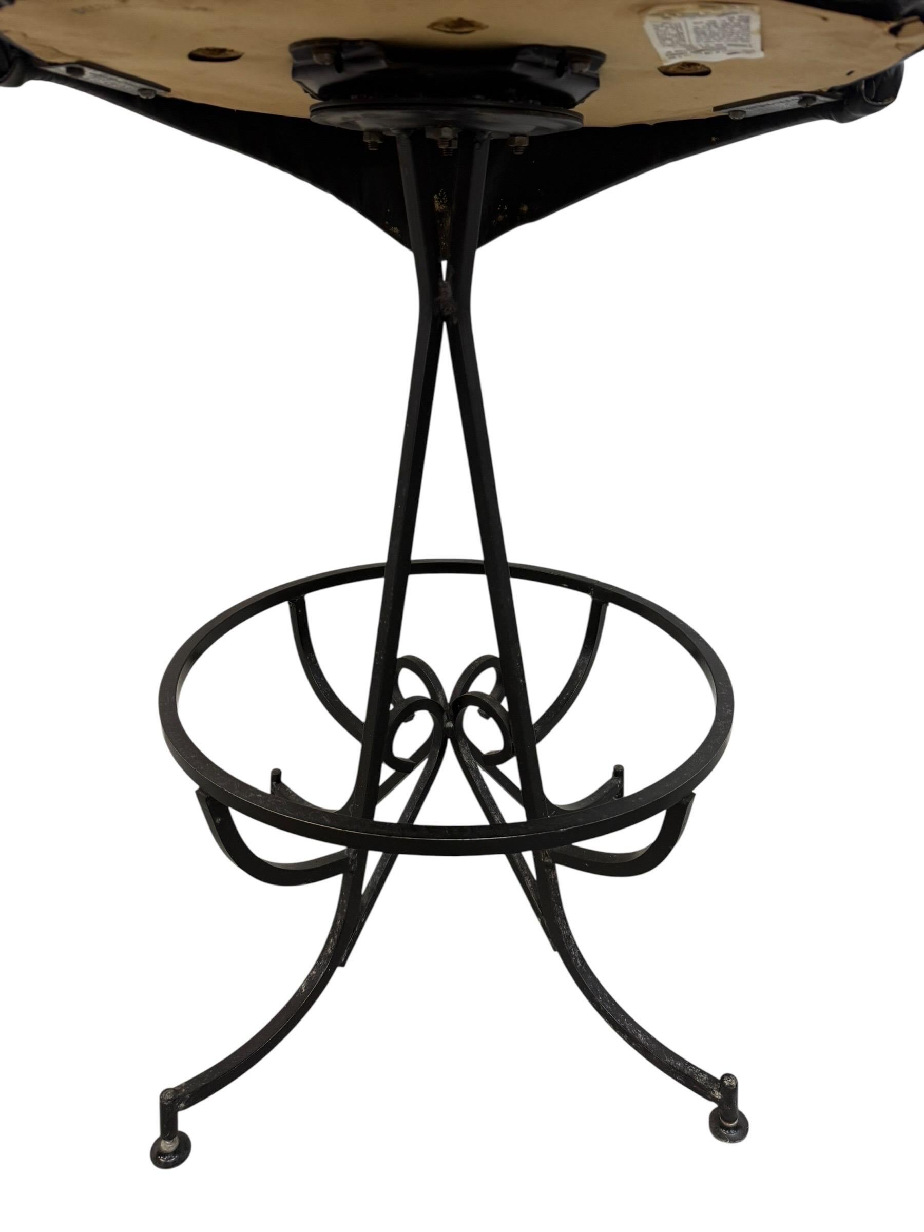 Mid-Century Modern Gothic Style Swivel Bar Stools - Set of 3 - Image 8