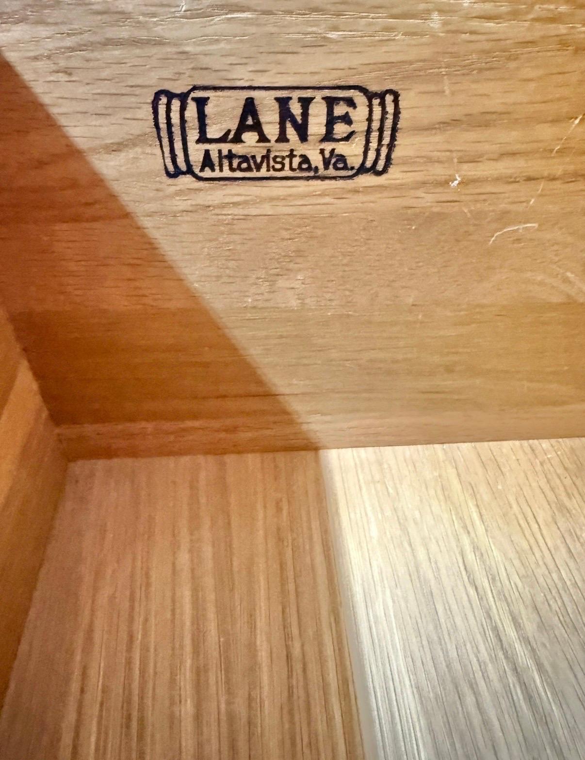Mid-Century Modern Lane 2-Piece Walnut Storage Cabinet - Image 12
