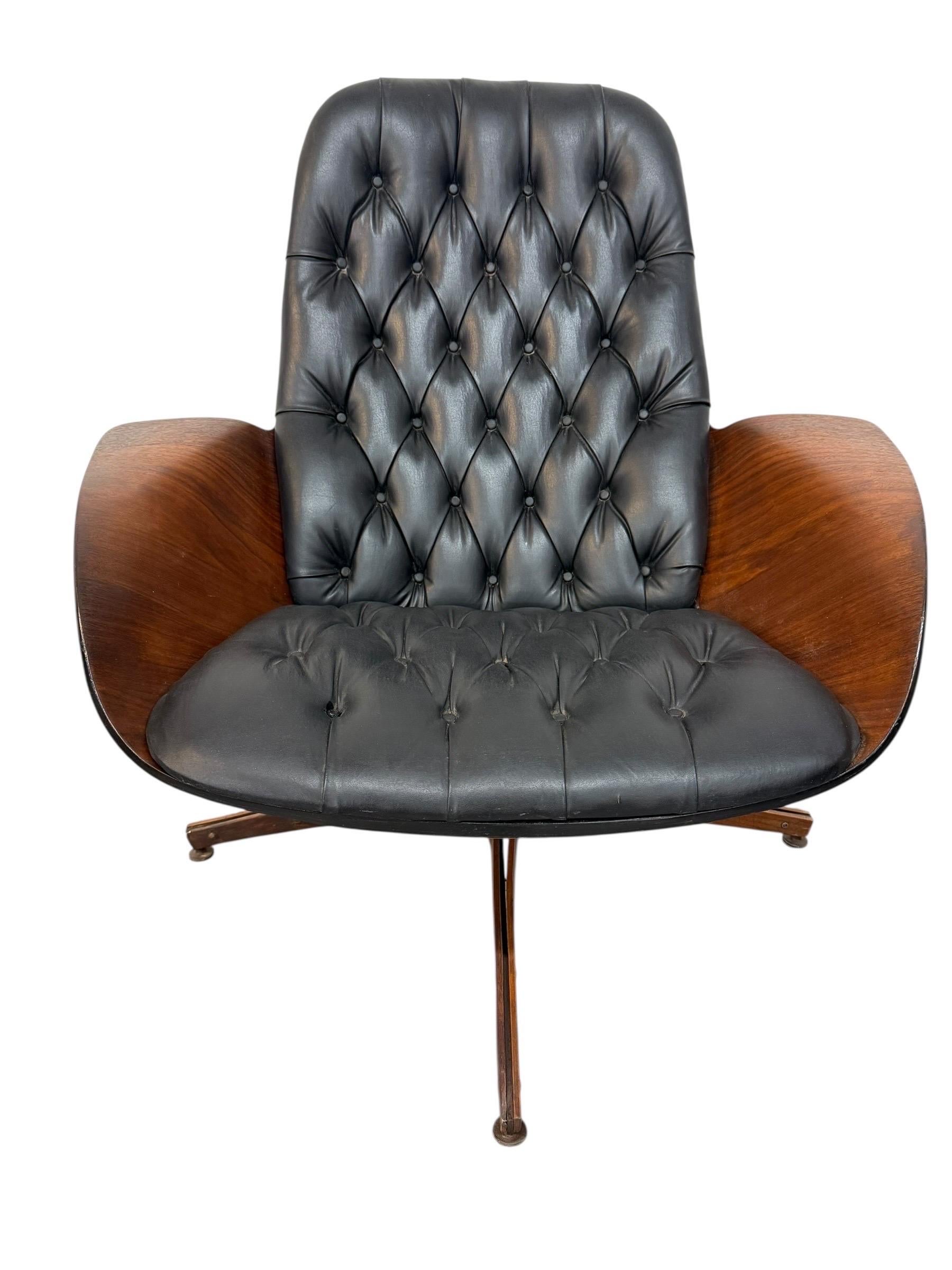 Mid-Century Modern Plycraft Mr. Chair & Ottoman - Image 3