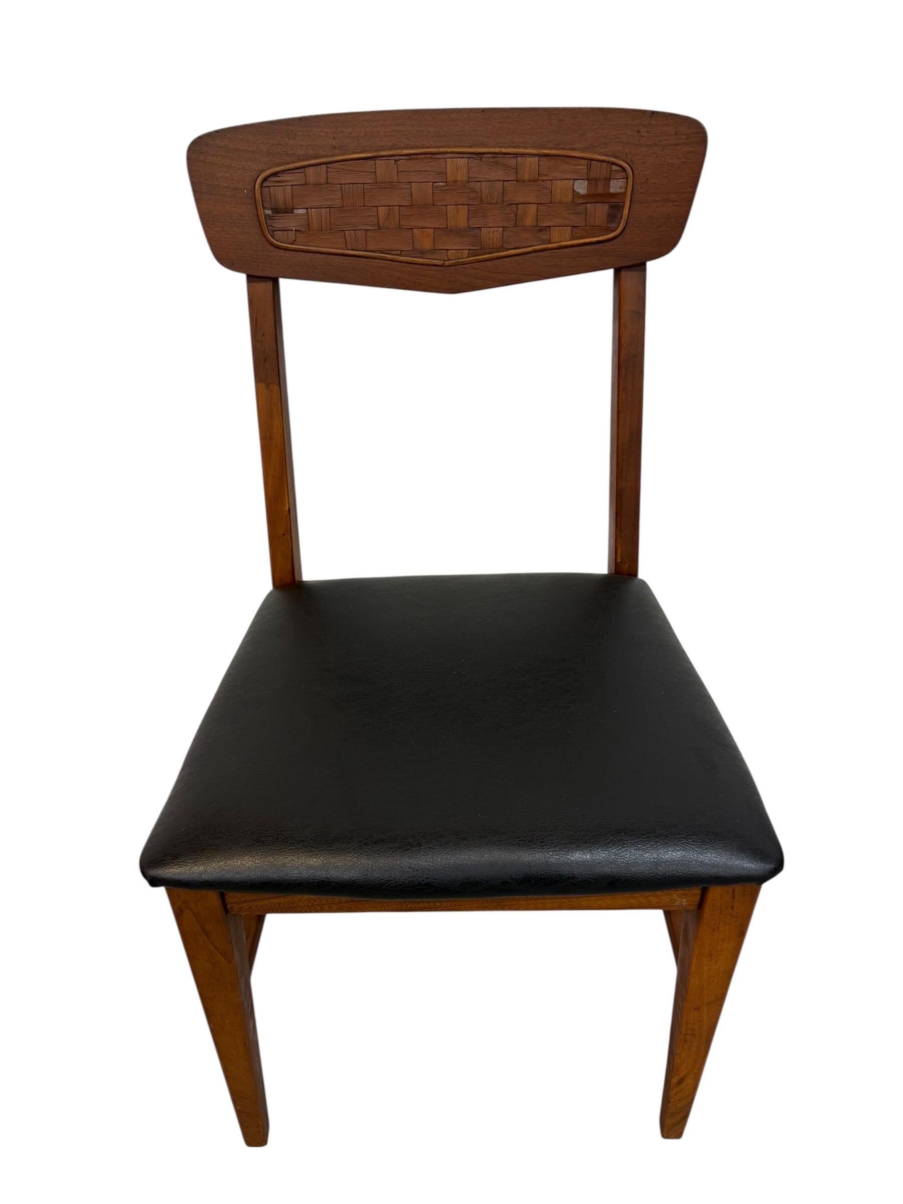 Mid-Century Modern Walnut Dining Chairs - Set of 4 - Image 5