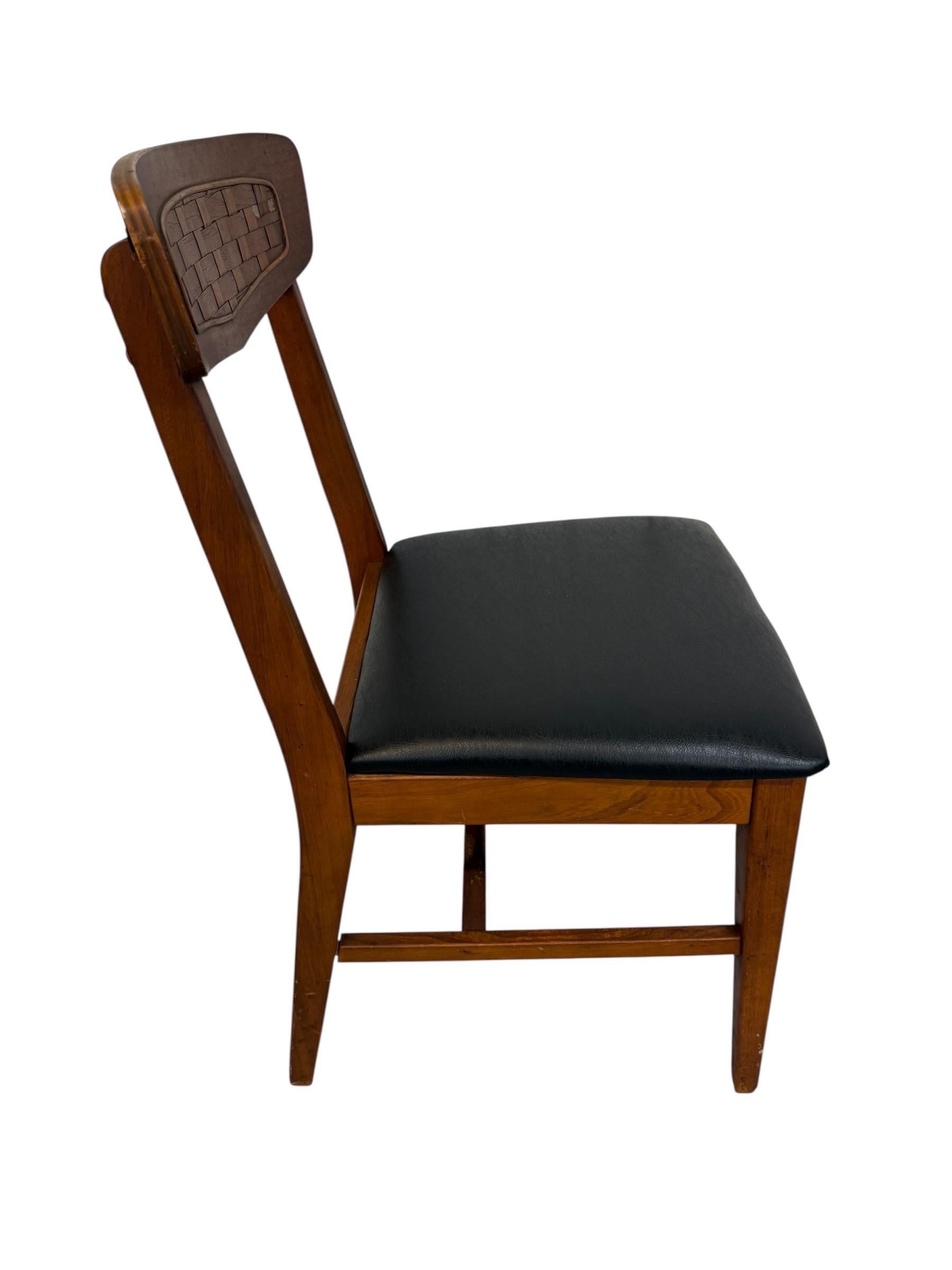 Mid-Century Modern Walnut Dining Chairs - Set of 4 - Image 6