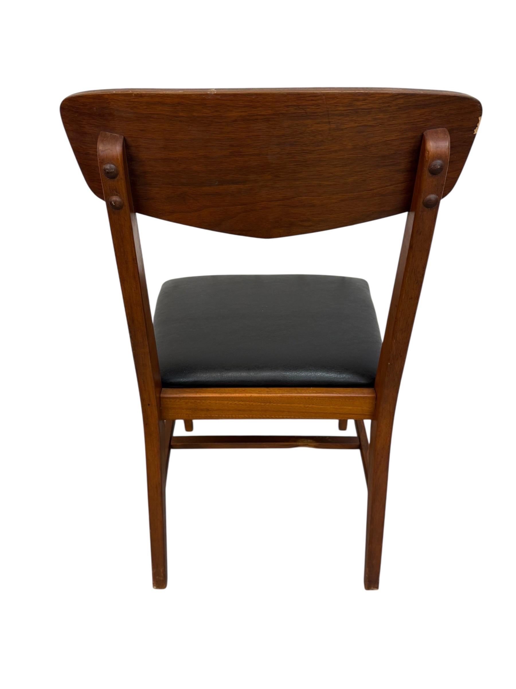 Mid-Century Modern Walnut Dining Chairs - Set of 4 - Image 7