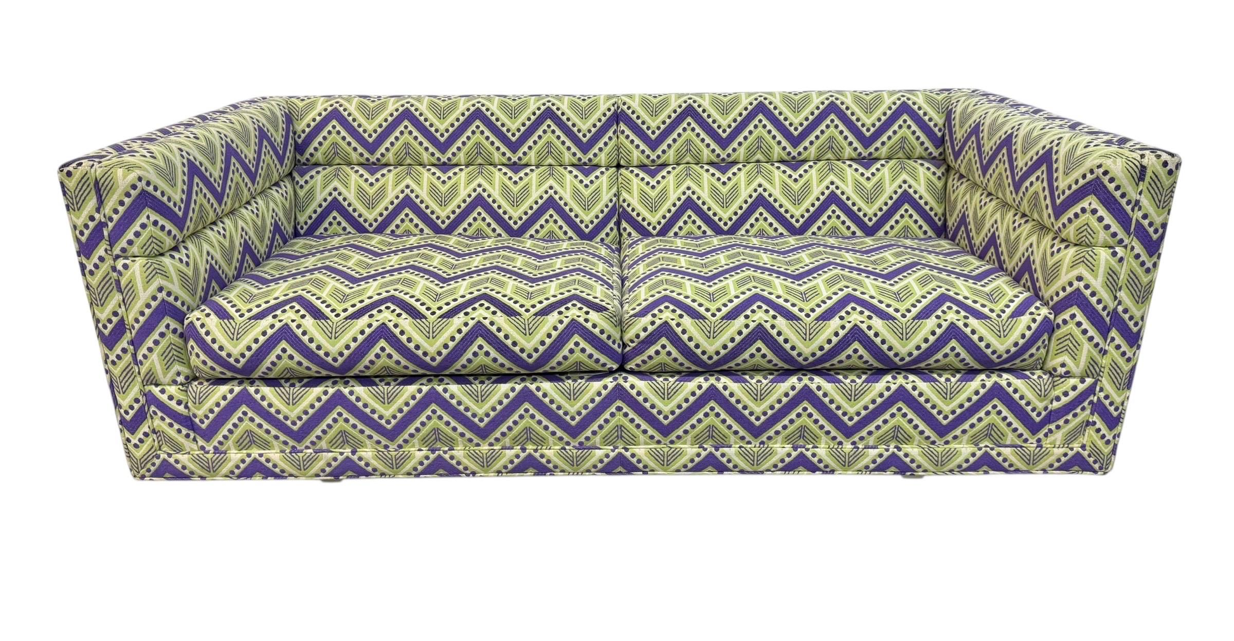 Vintage Dunbar Loveseat with Original Upholstery - Image 2