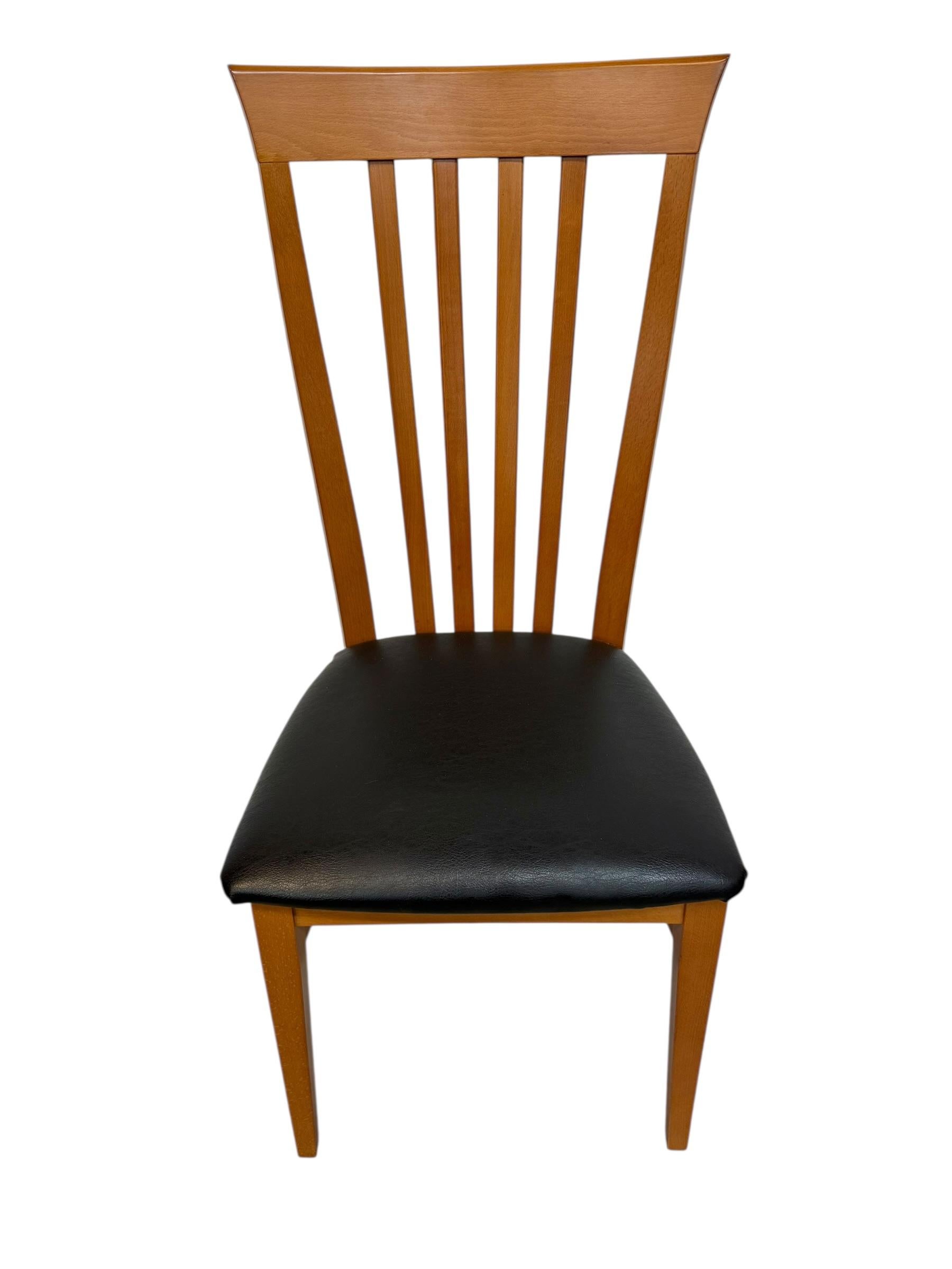 Vintage Italian Modern High-back Dining Chairs - Set of 6 - Image 5