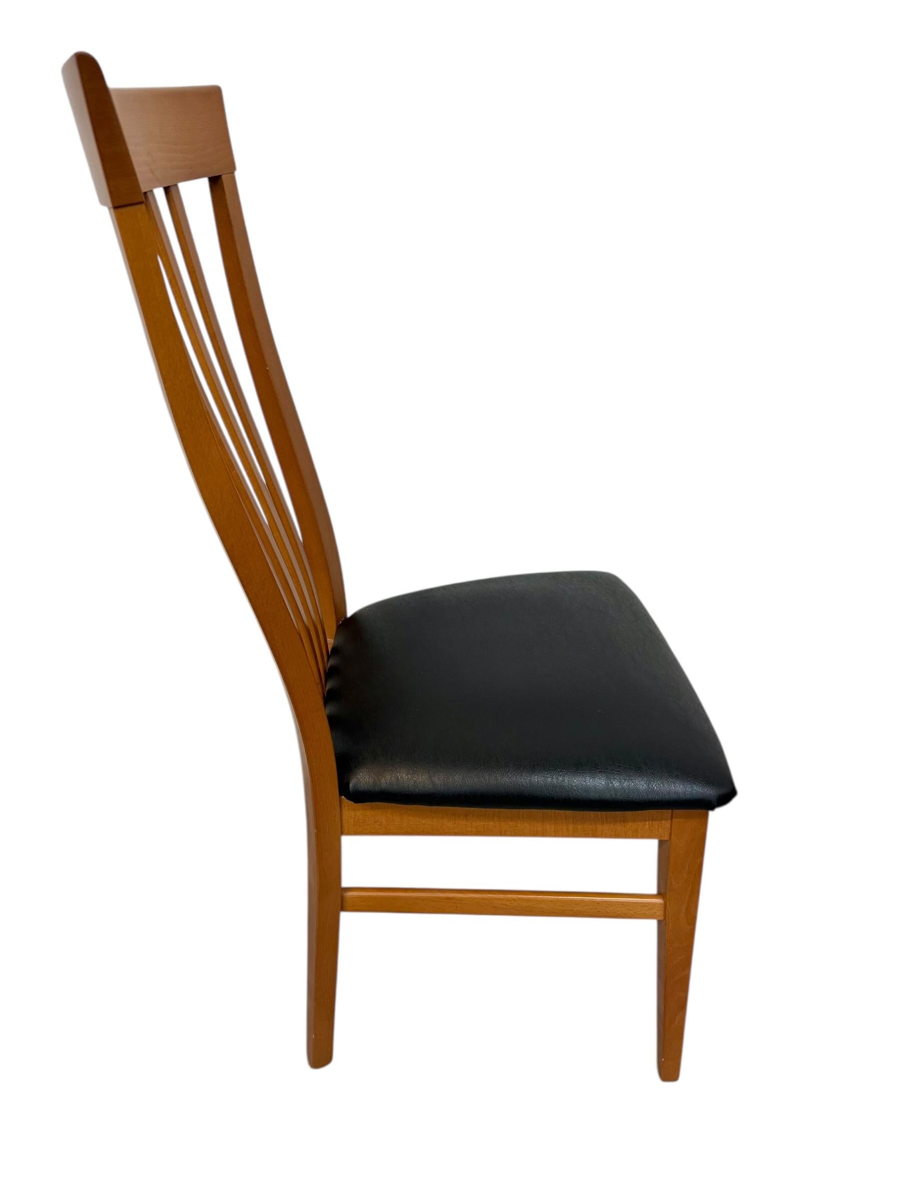 Vintage Italian Modern High-back Dining Chairs - Set of 6 - Image 6