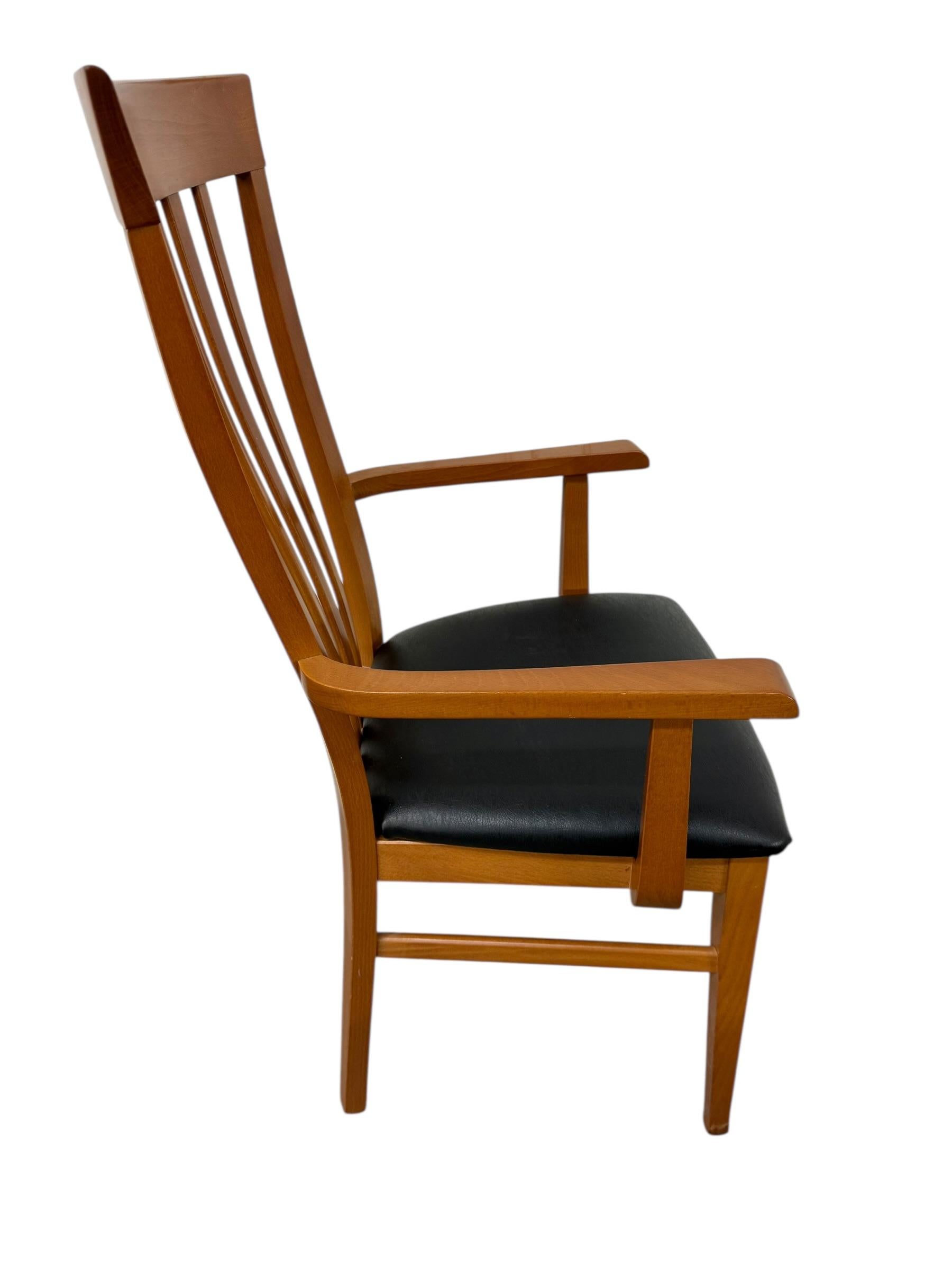 Vintage Italian Modern High-back Dining Chairs - Set of 6 - Image 9