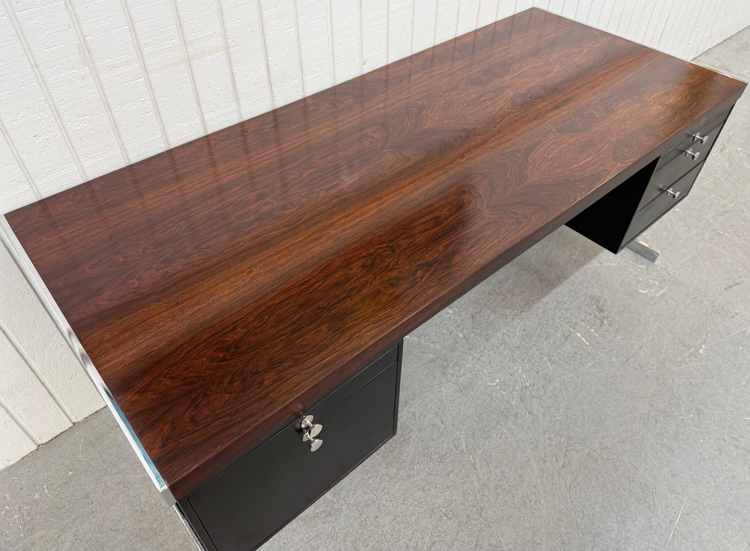 Mid-Century Modern Hugh Acton Style Rosewood Executive Desk - Image 2