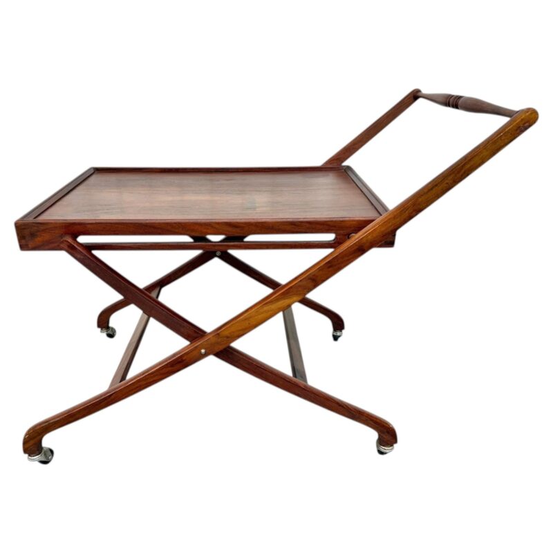 Mid-Century Danish Modern Teak Folding Serving Cart