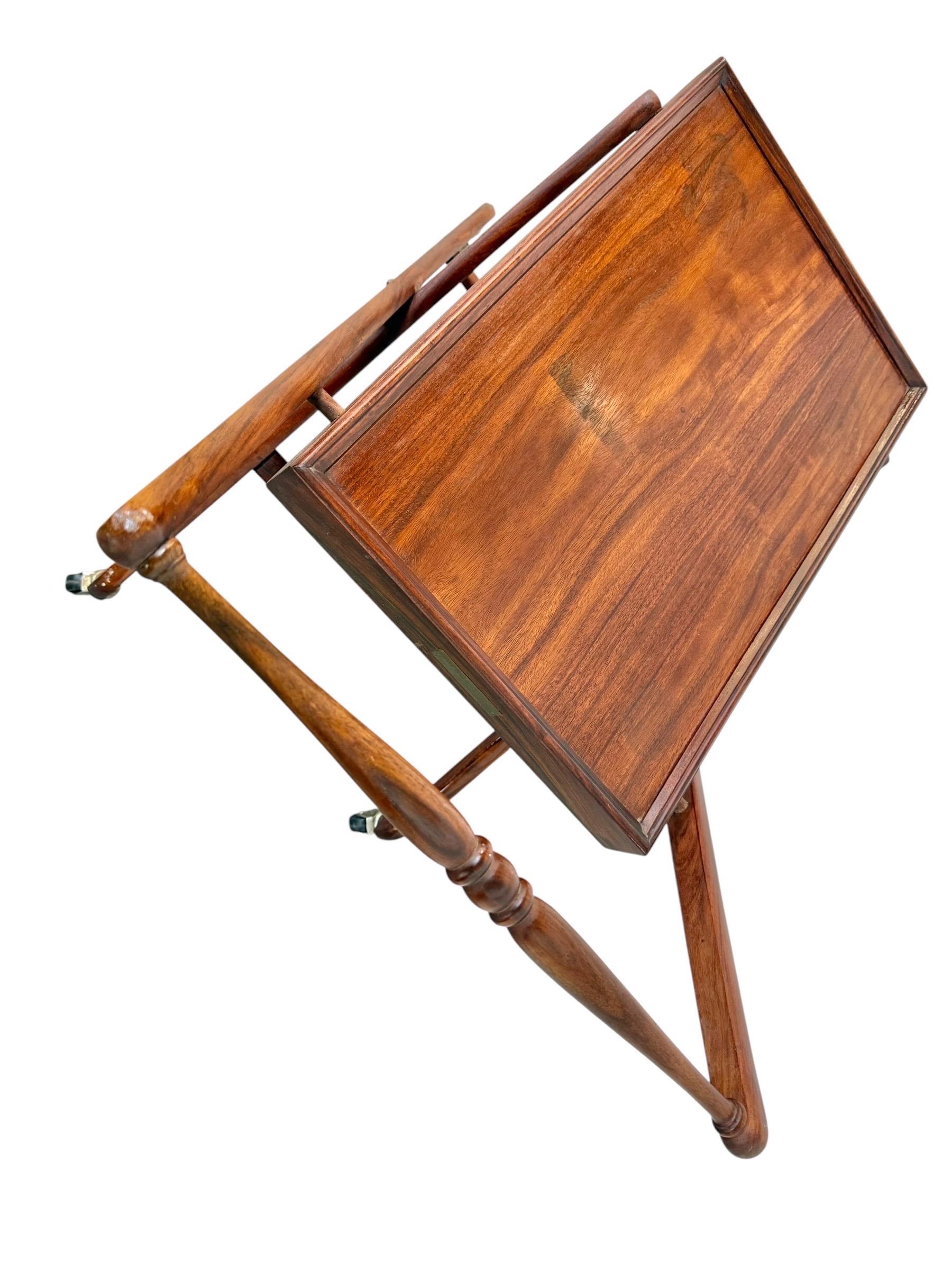 Mid-Century Danish Modern Teak Folding Serving Cart - Image 7