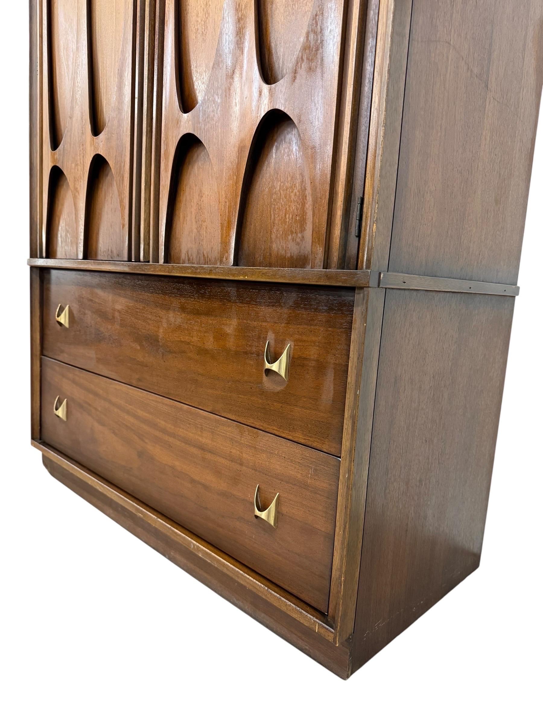 Mid-Century Modern Broyhill Brasilia II Walnut Armoire - Image 7