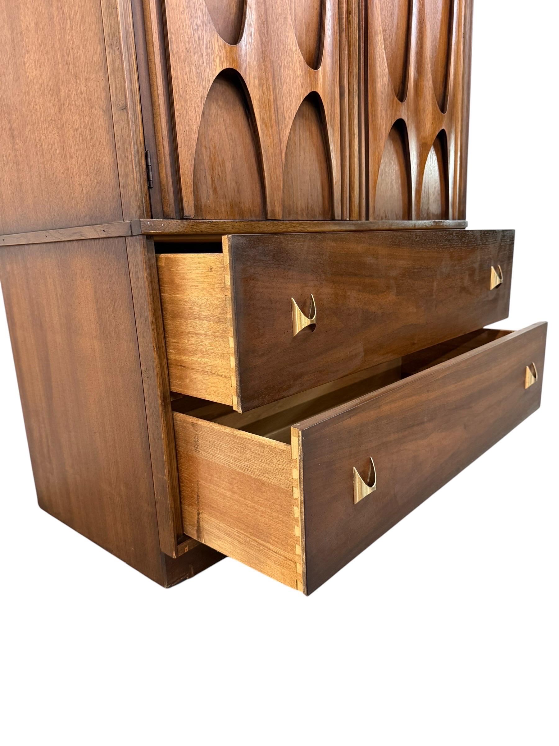Mid-Century Modern Broyhill Brasilia II Walnut Armoire - Image 8