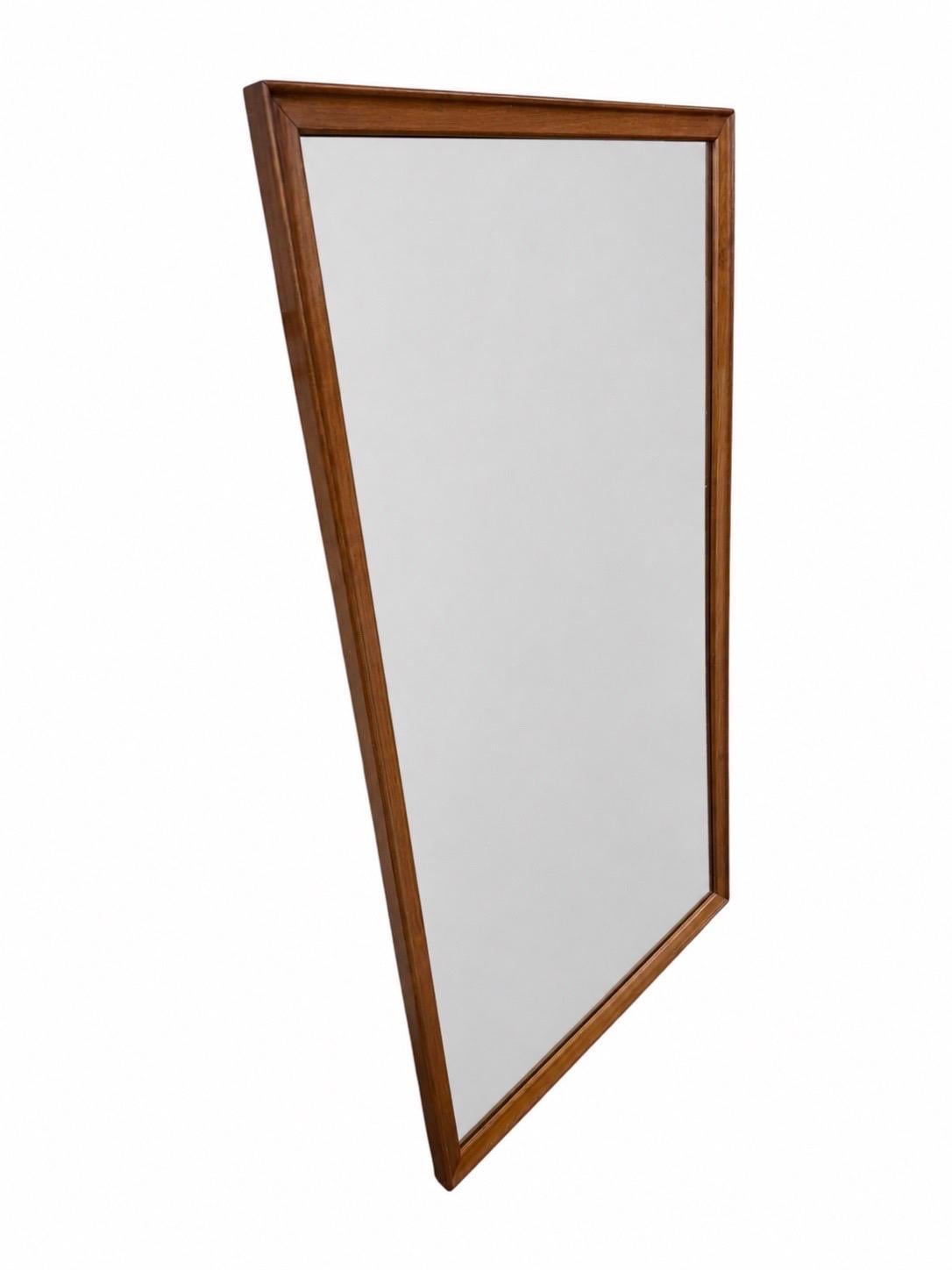 Mid-Century Modern Drexel Walnut Wall Mirror - Image 2