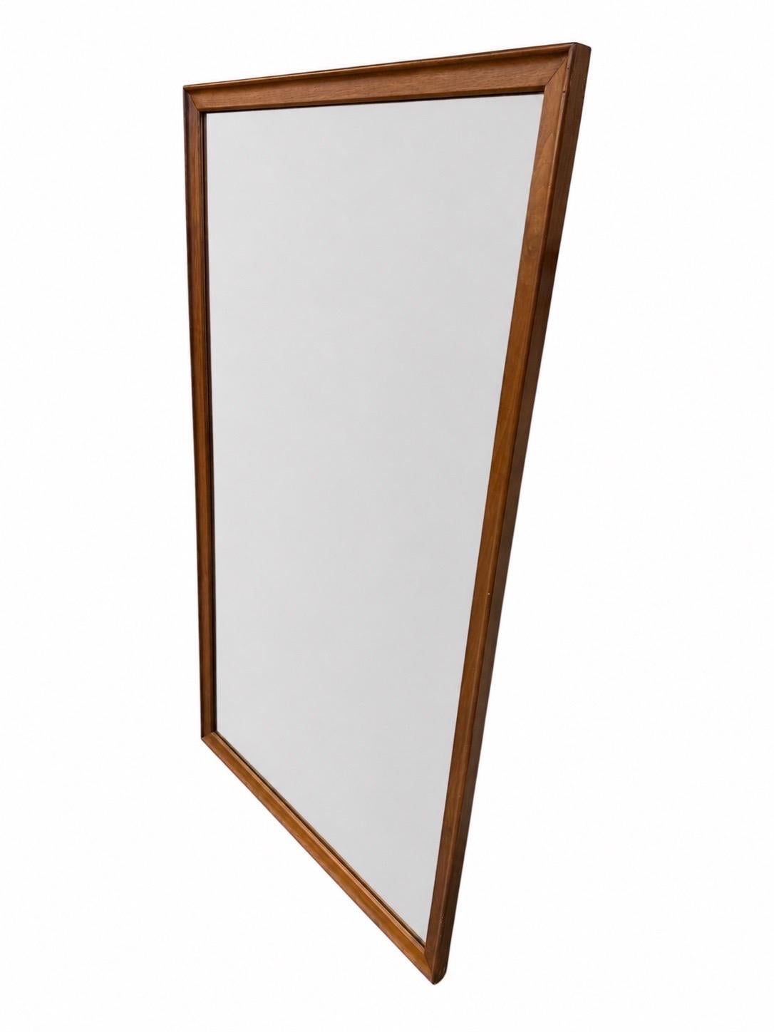 Mid-Century Modern Drexel Walnut Wall Mirror - Image 3