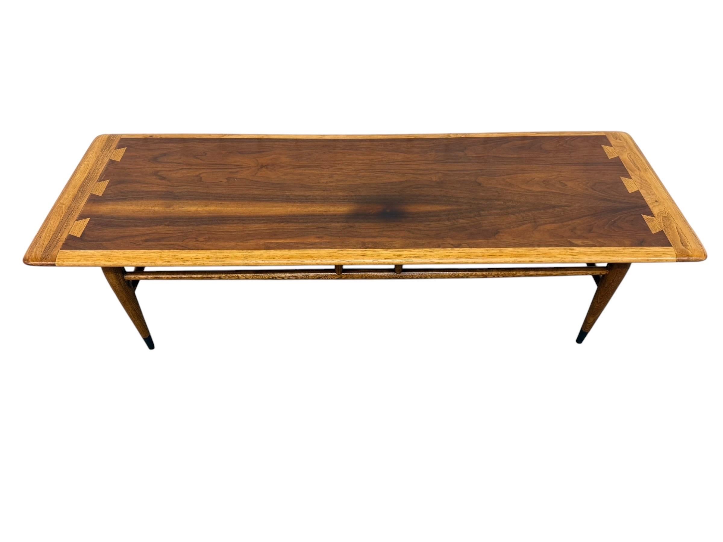 Mid-Century Modern Lane Acclaim Walnut Coffee Table - Refinished! - Image 2